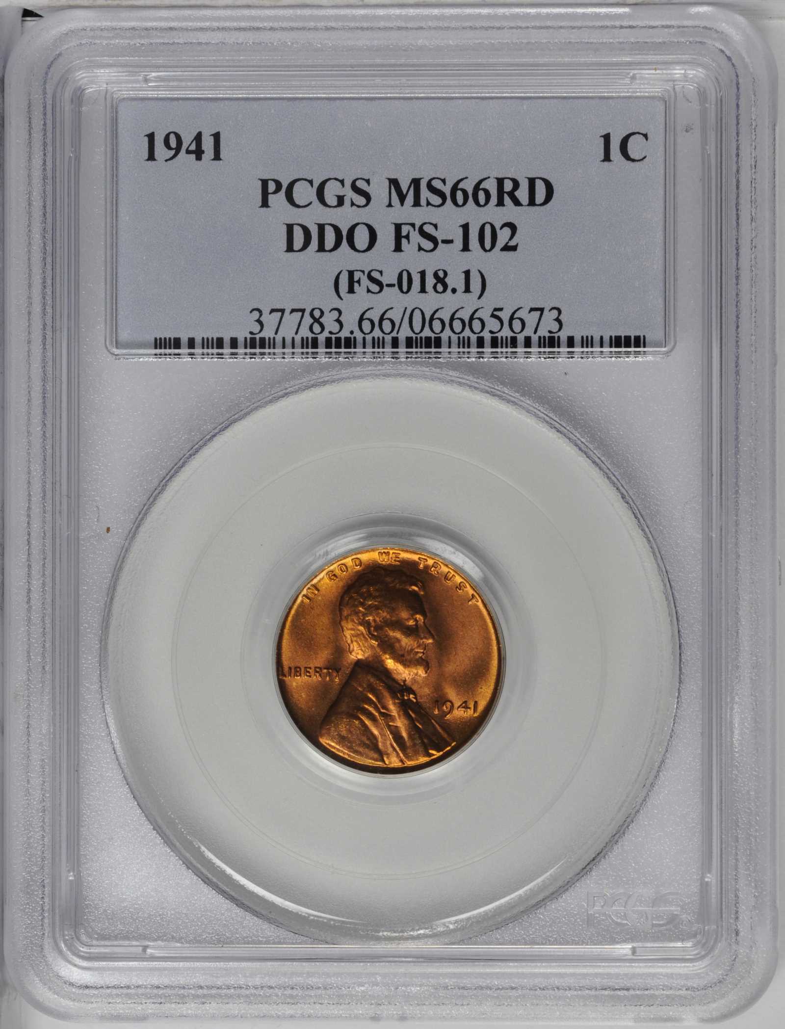 1941 1c Doubled Die Obverse, FS-102 MS RD MS63 RD thumbnail 14