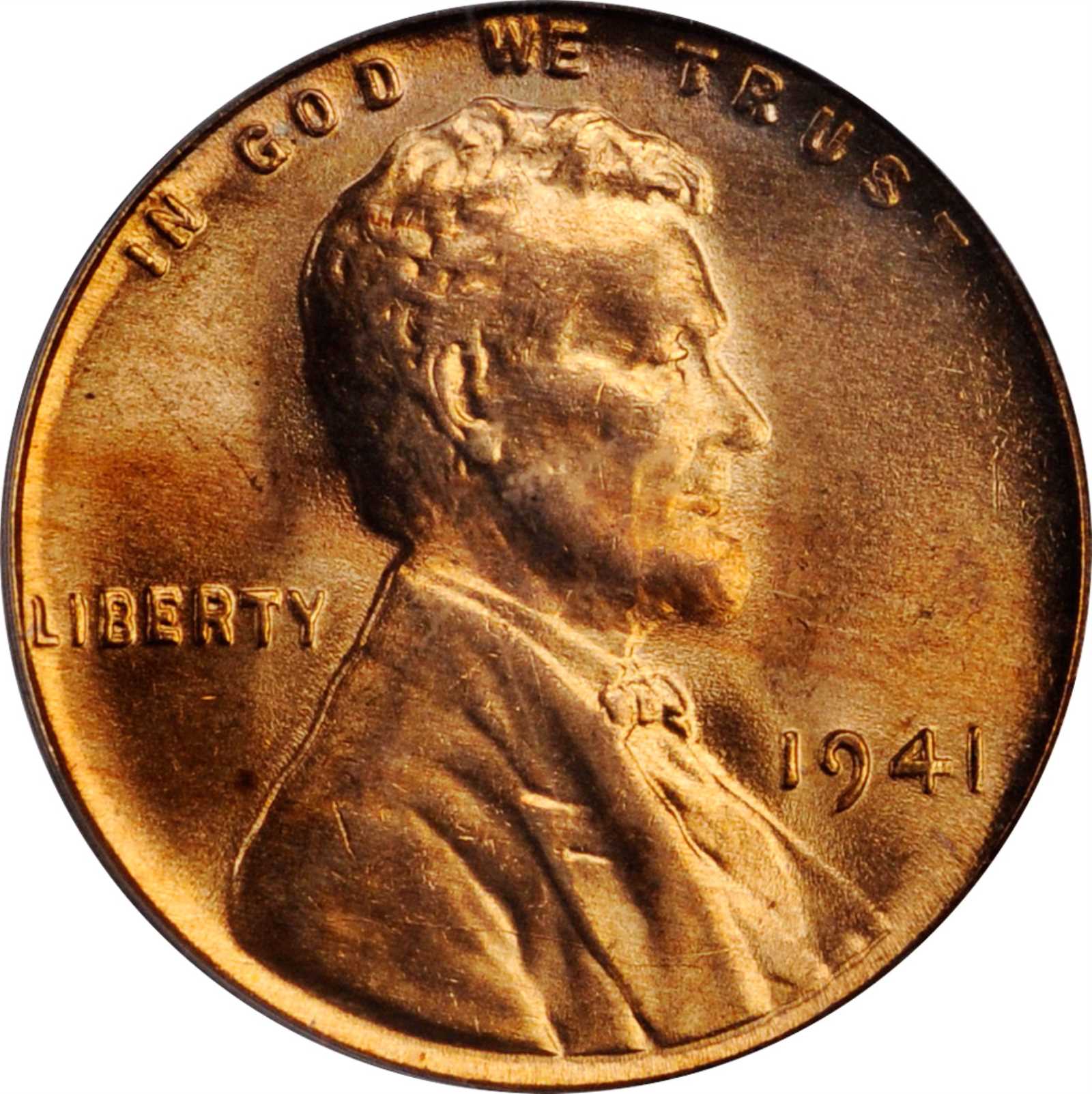 1941 Lincoln Cent. FS-101. Doubled Die Obverse. MS-65 RD (PCGS).