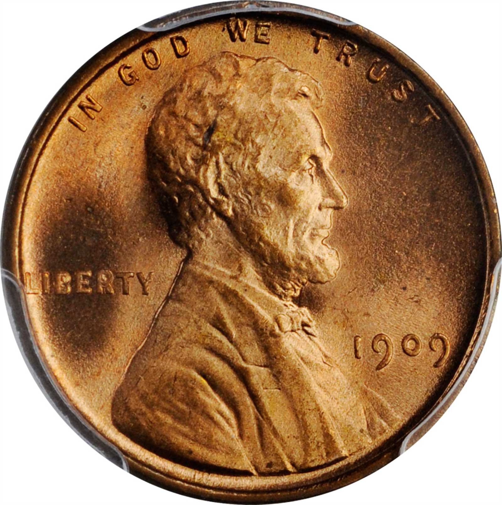 1909 Lincoln Cent. V.D.B. FS-1102. Doubled Die Obverse. MS-66 RD (PCGS).