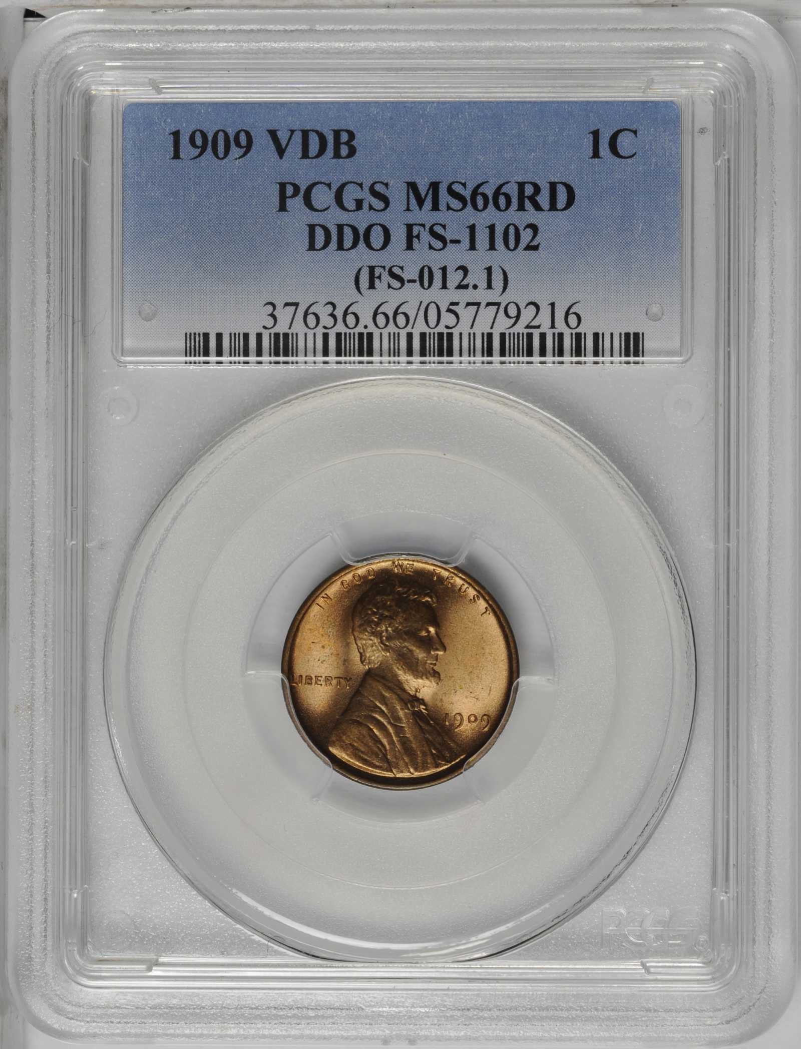 1909 VDB 1c Doubled Die Obverse, FS-1102 MS RD MS66 RD thumbnail 11