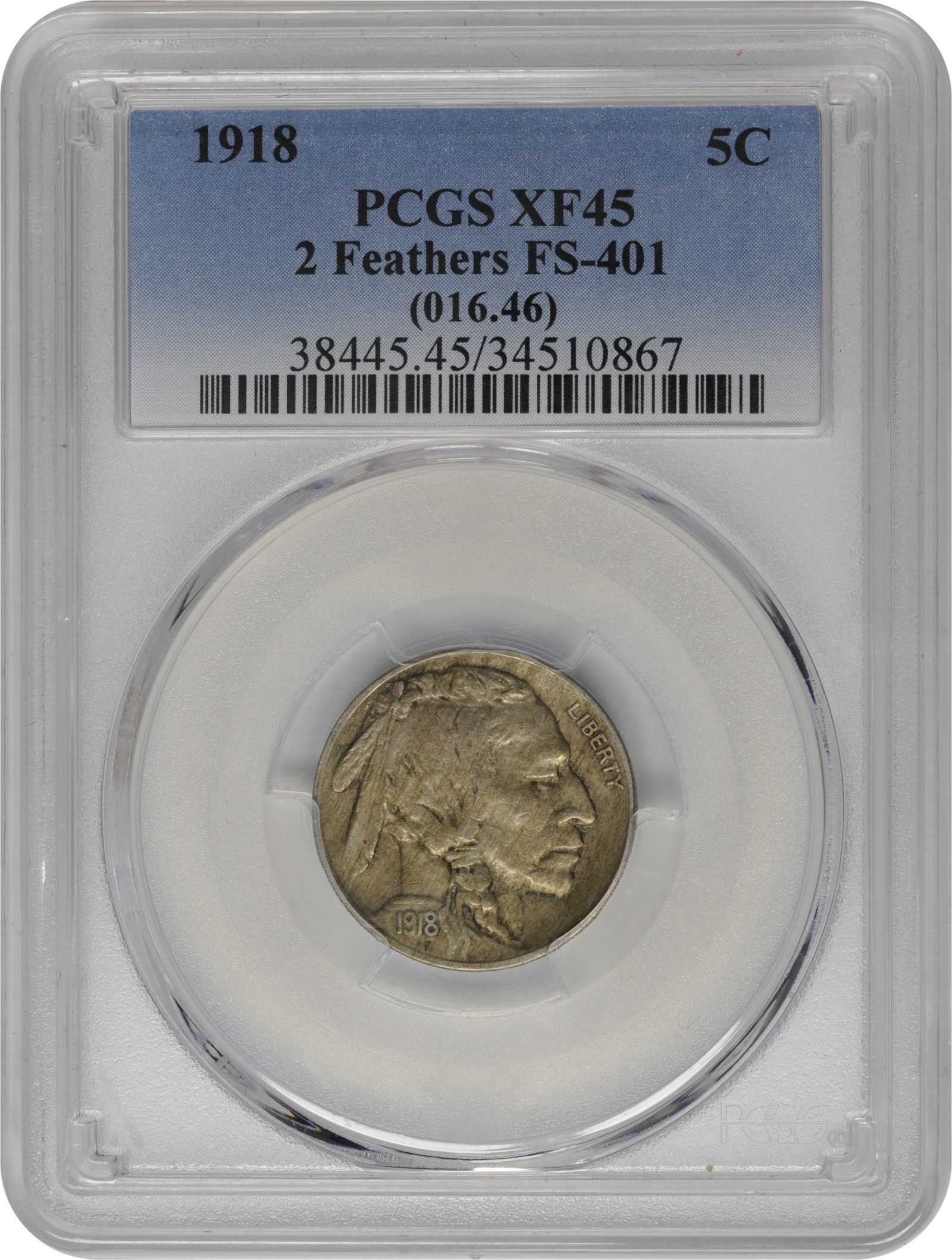 1918 5c 2 Feathers, FS-401 G4 thumbnail 9