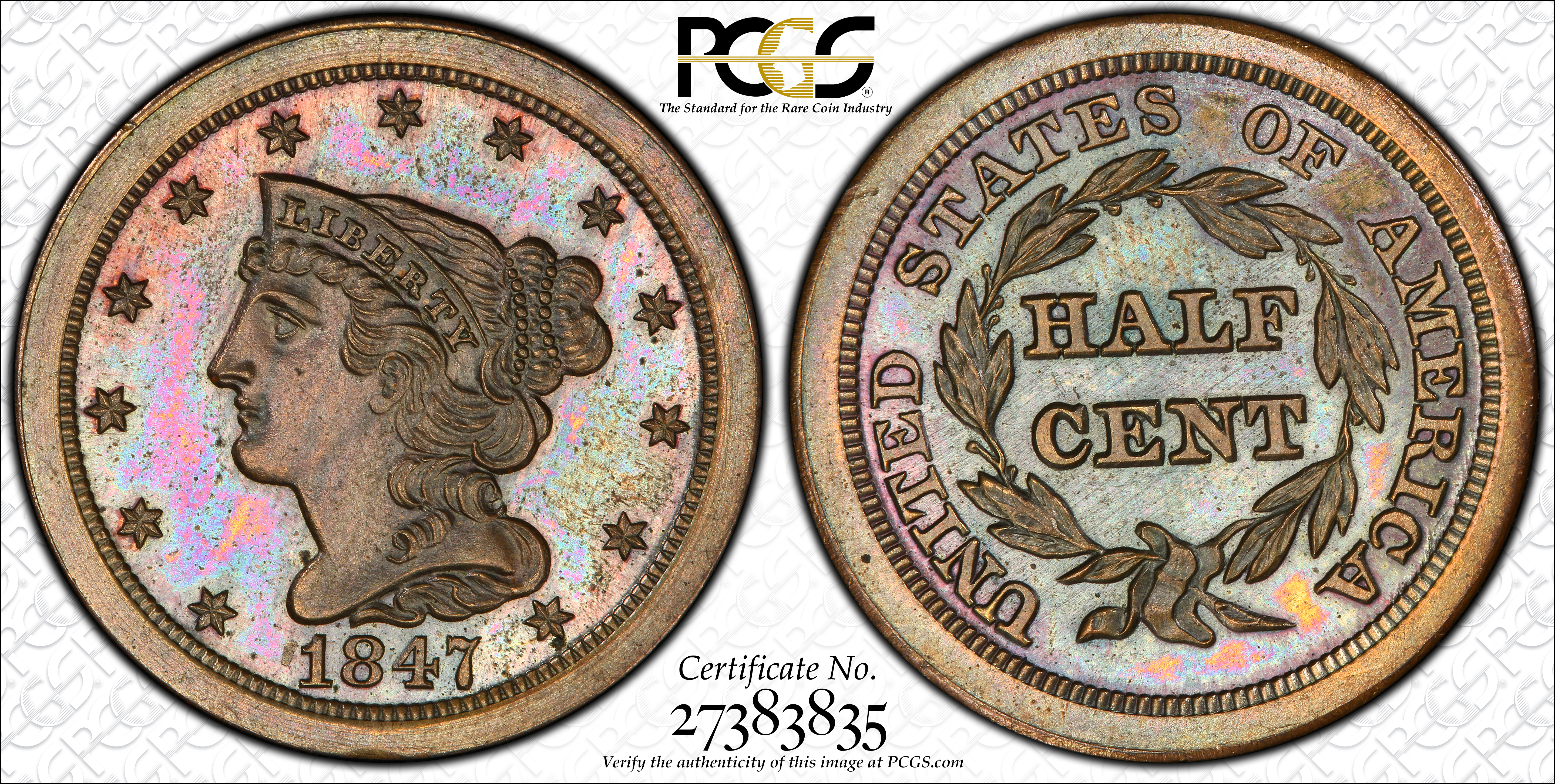 1847 1/2c Restrike, Reverse of 1840 PR BN thumbnail 8