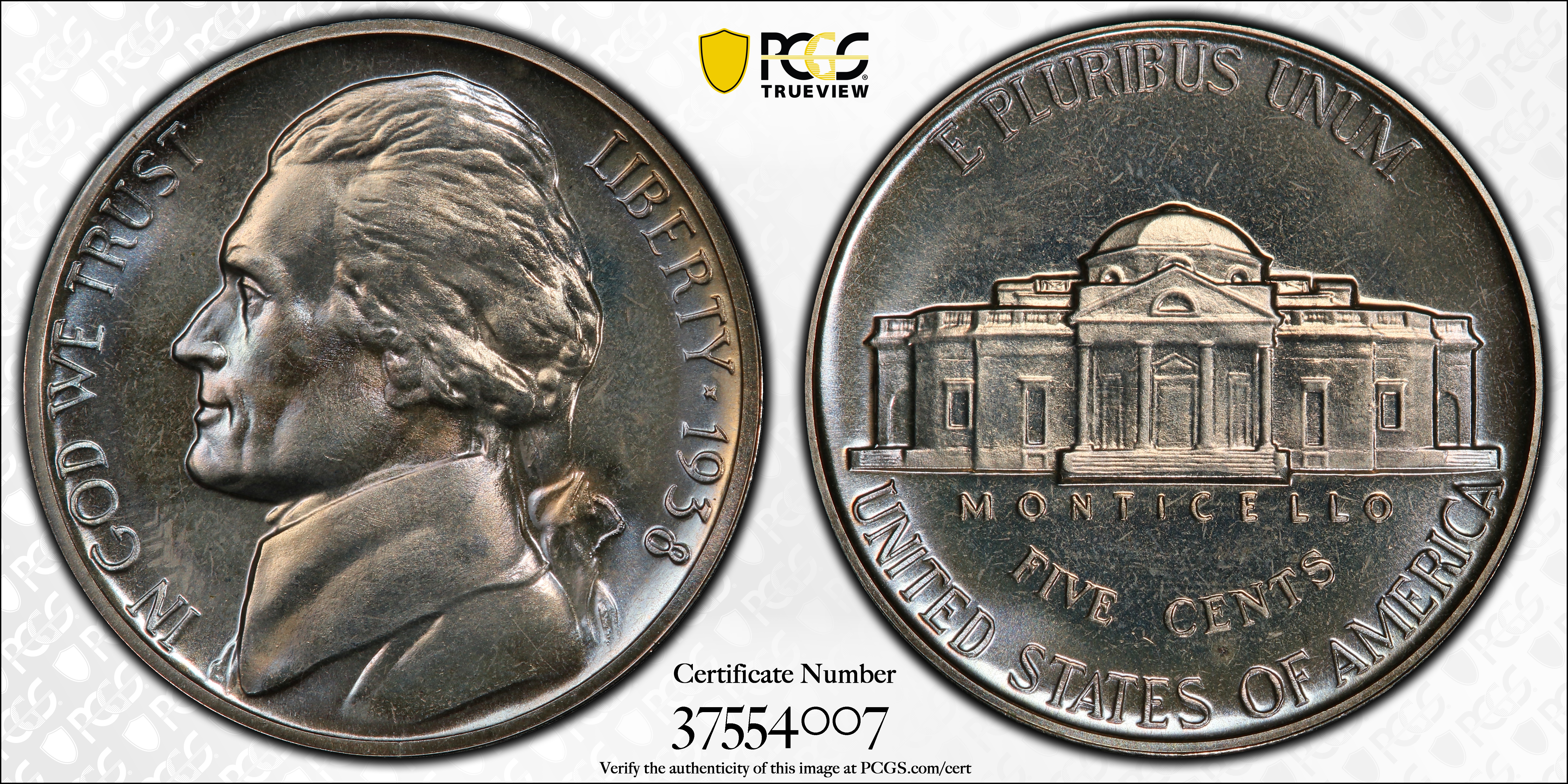 1938 5c Jefferson, Re-Engraved Obv Design, FS-402 PR thumbnail 14
