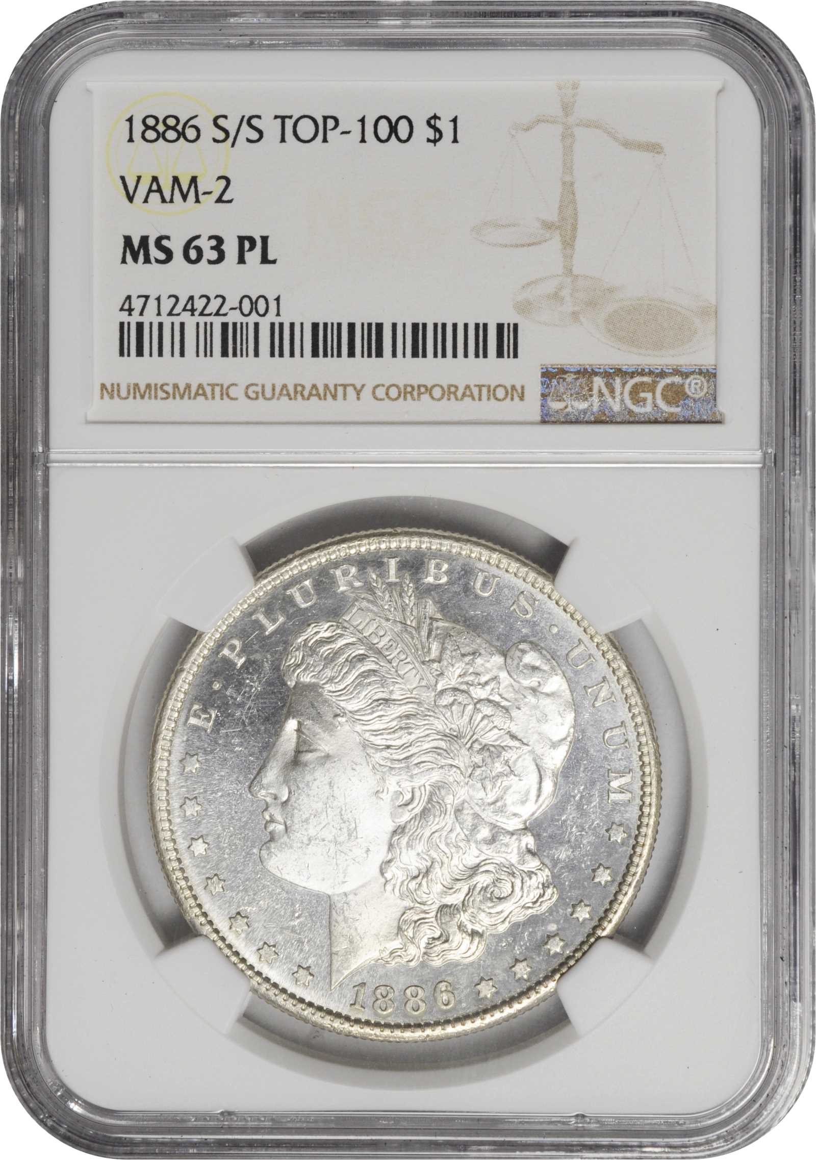 1886-S/S $1  Repunched Mintmark, VAM-2 MS PL MS66 PL thumbnail 10