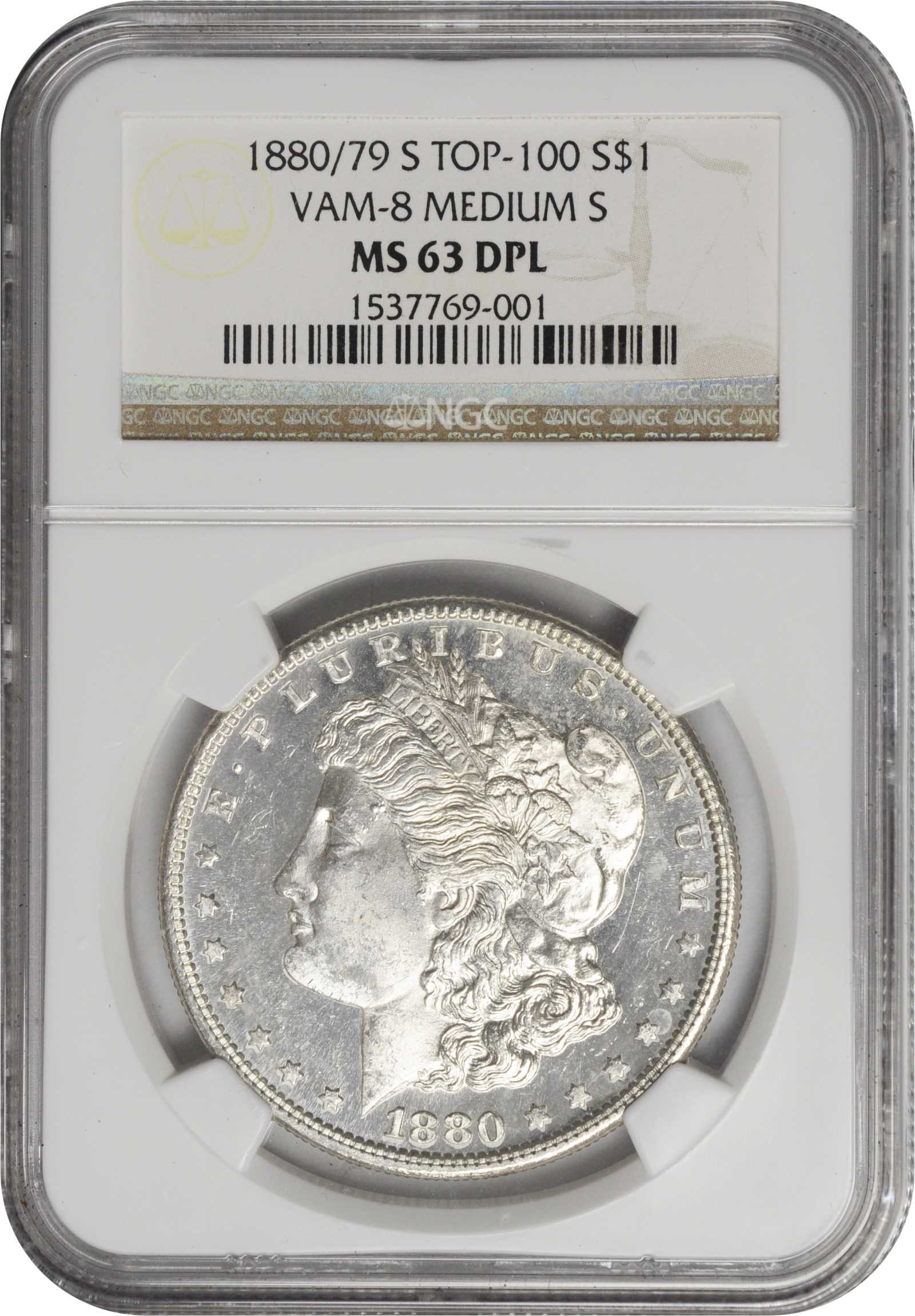 1880/79-S $1  Medium S, VAM-8 MS DMPL MS61 DMPL thumbnail 10