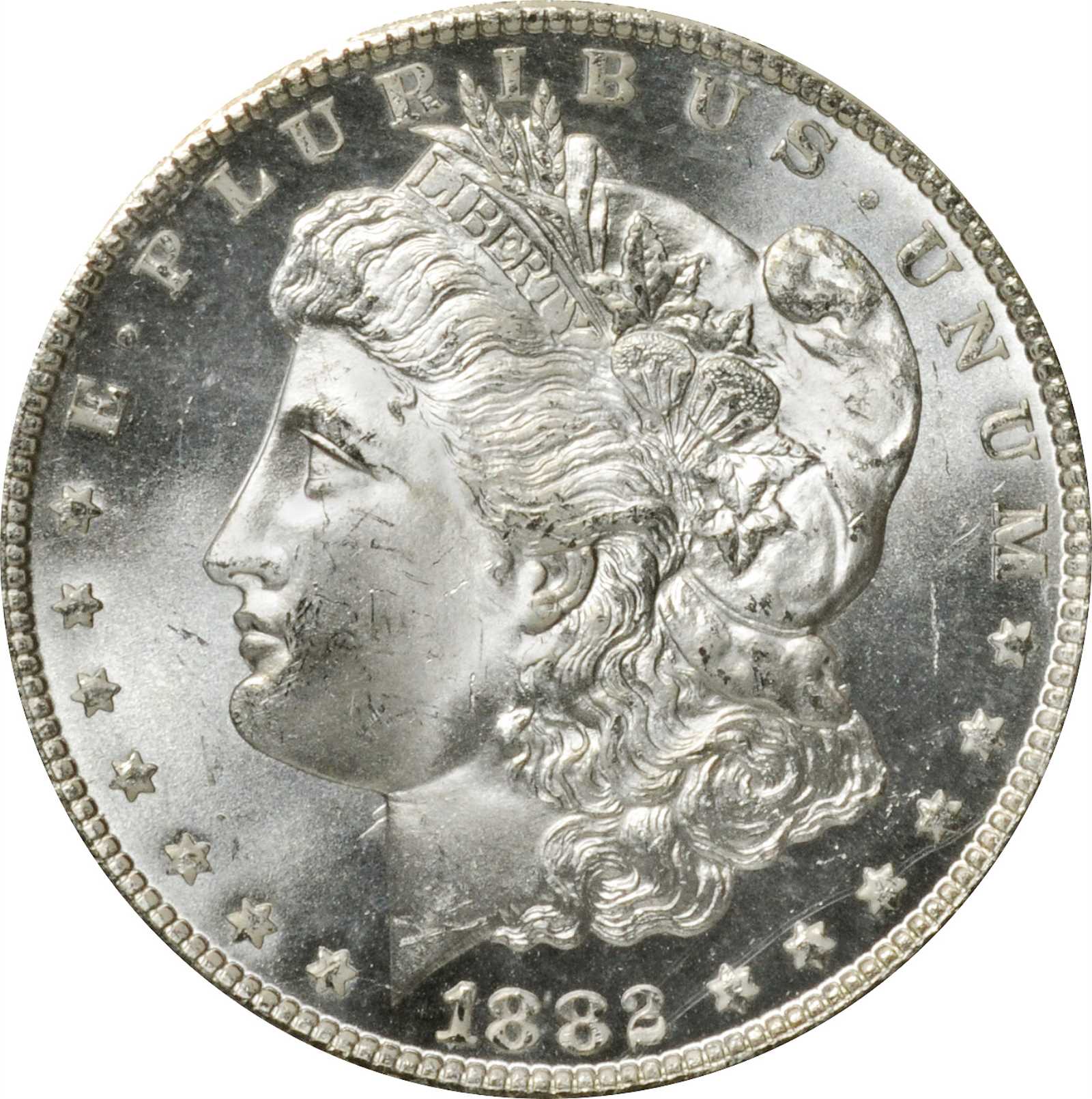 1882-CC GSA Morgan Silver Dollar. MS-65 PL (NGC).