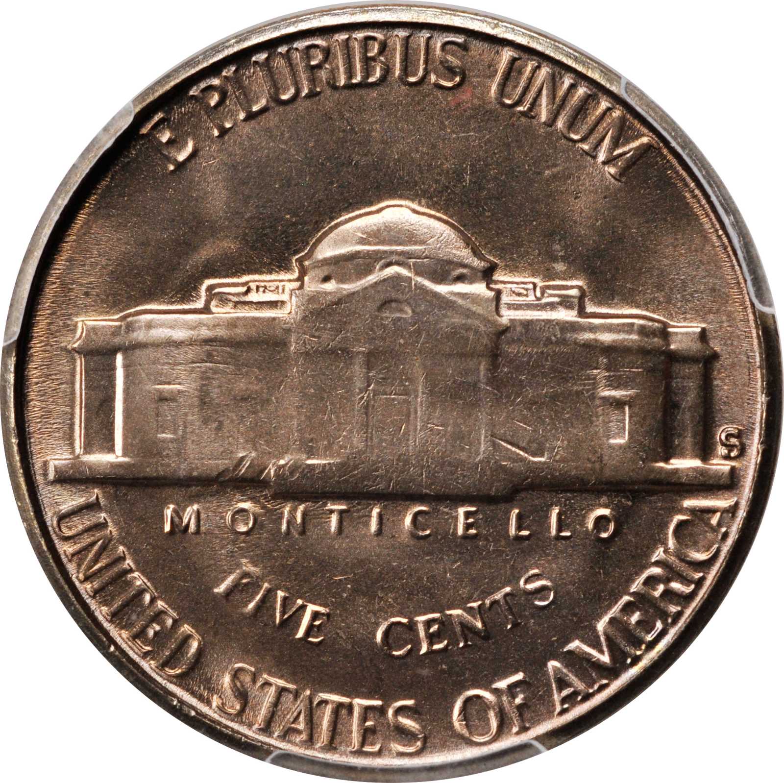 1954-S/S 5c Repunched Mintmark, FS-502 AU53 thumbnail 4