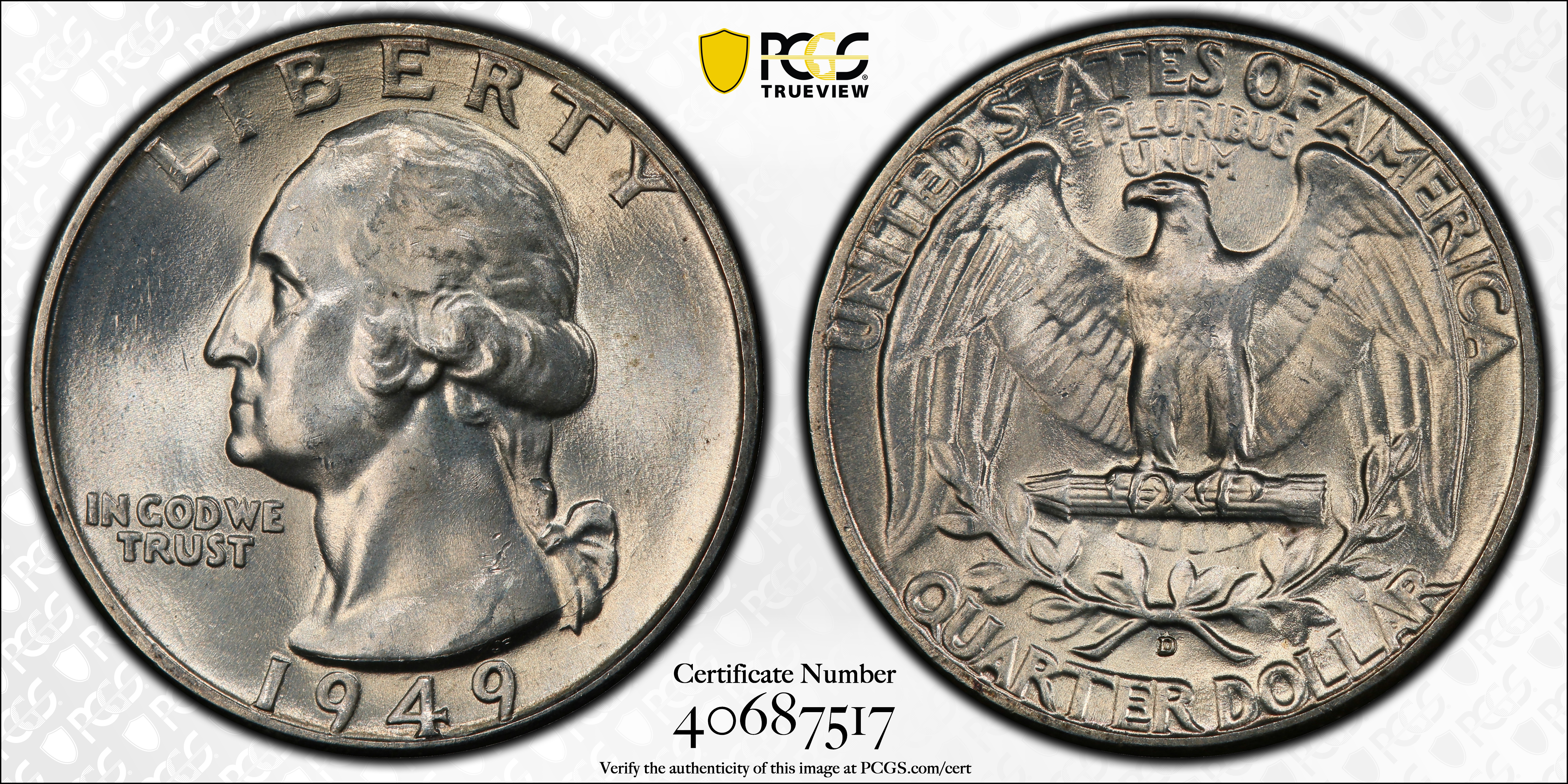 1949-D/S 25c Overmintmark, FS-601 MS thumbnail 7
