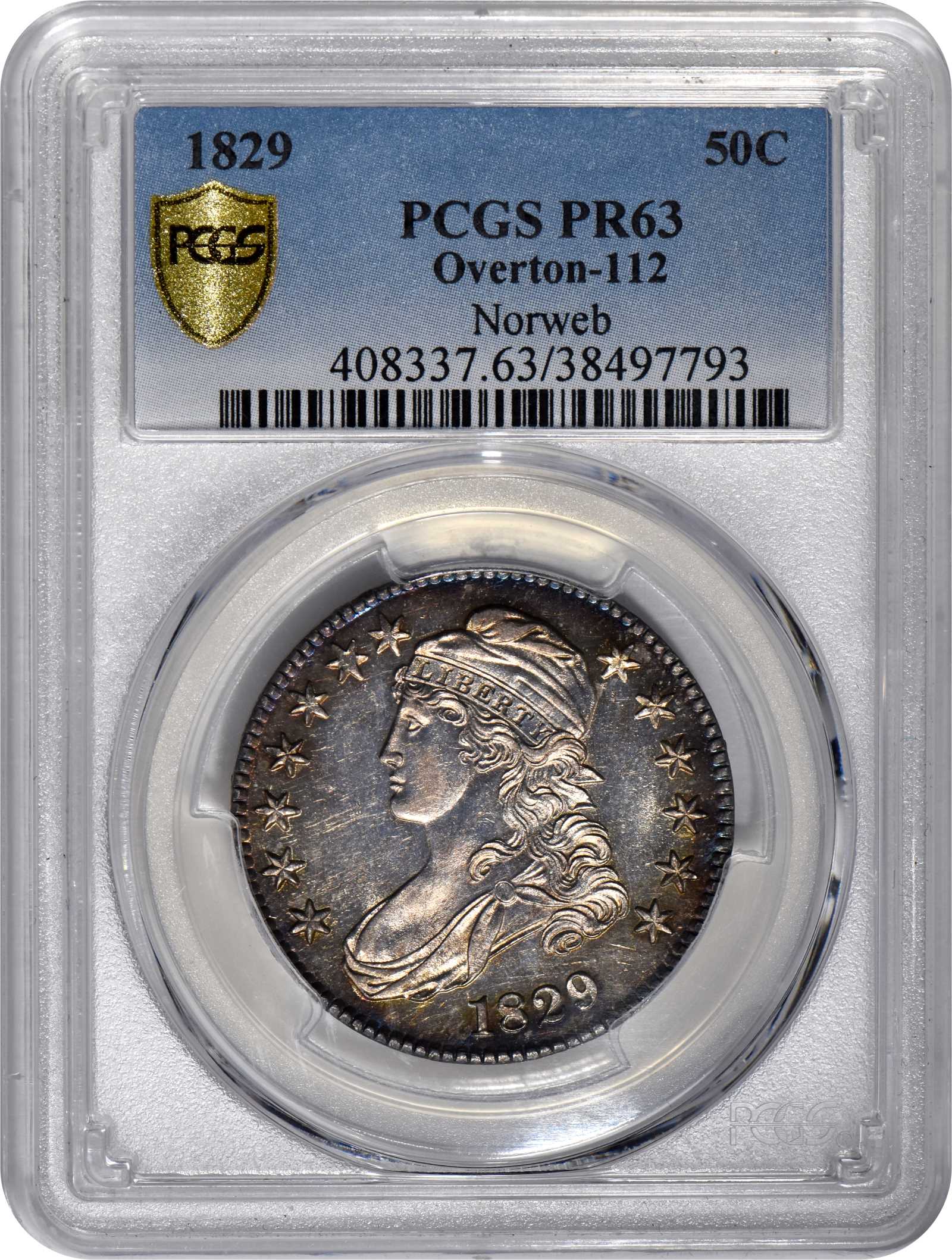 1829 50c PR63 thumbnail 3