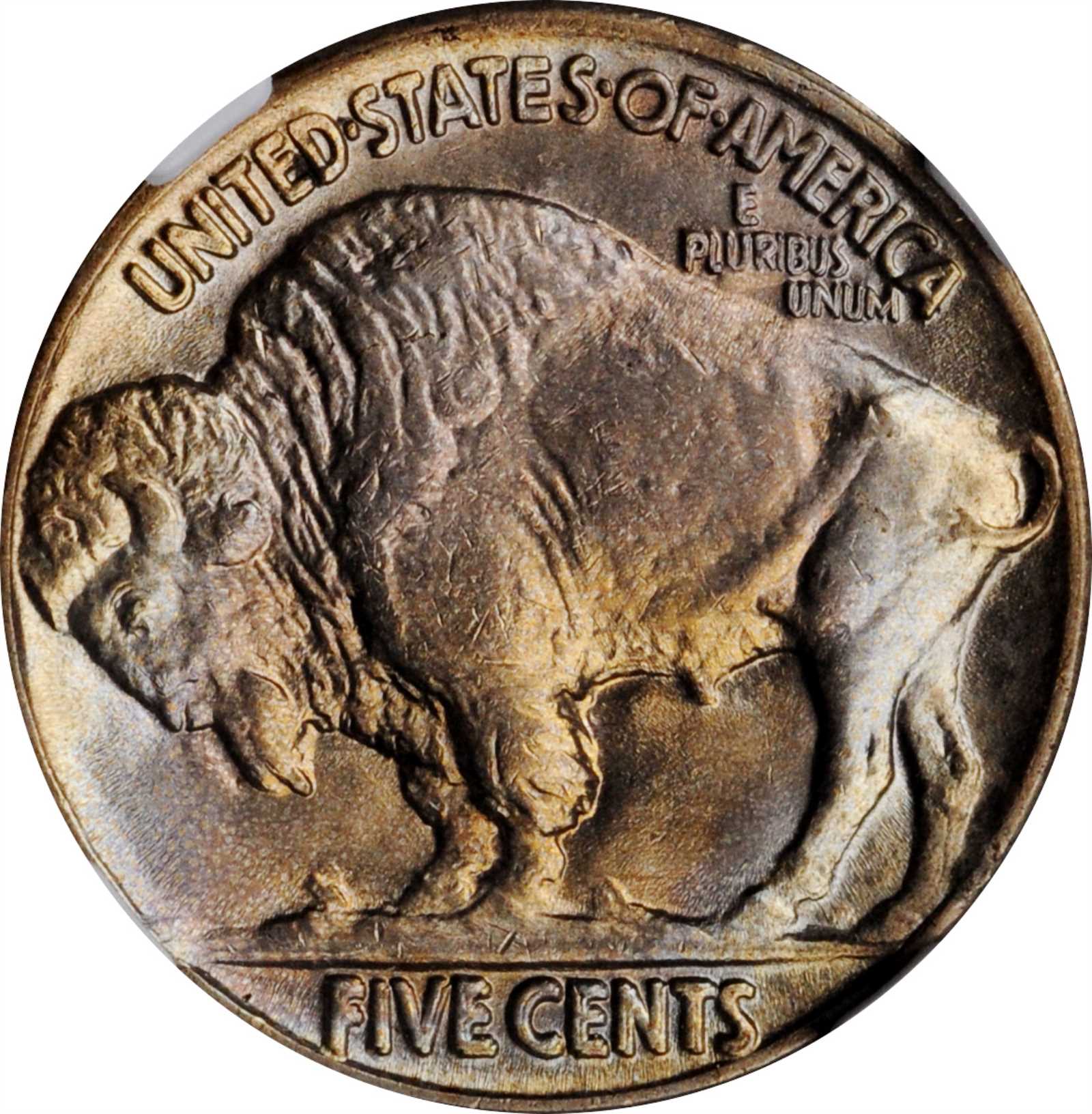 1935 5c Doubled Die Reverse MS64 thumbnail 2