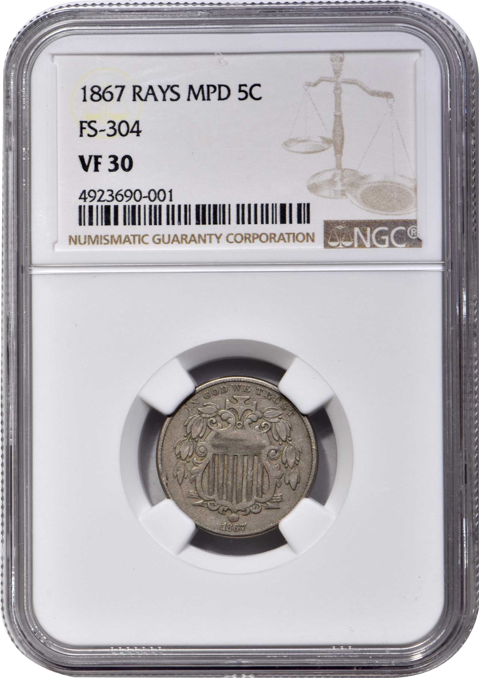 1867 5c Rays AG3 thumbnail 23