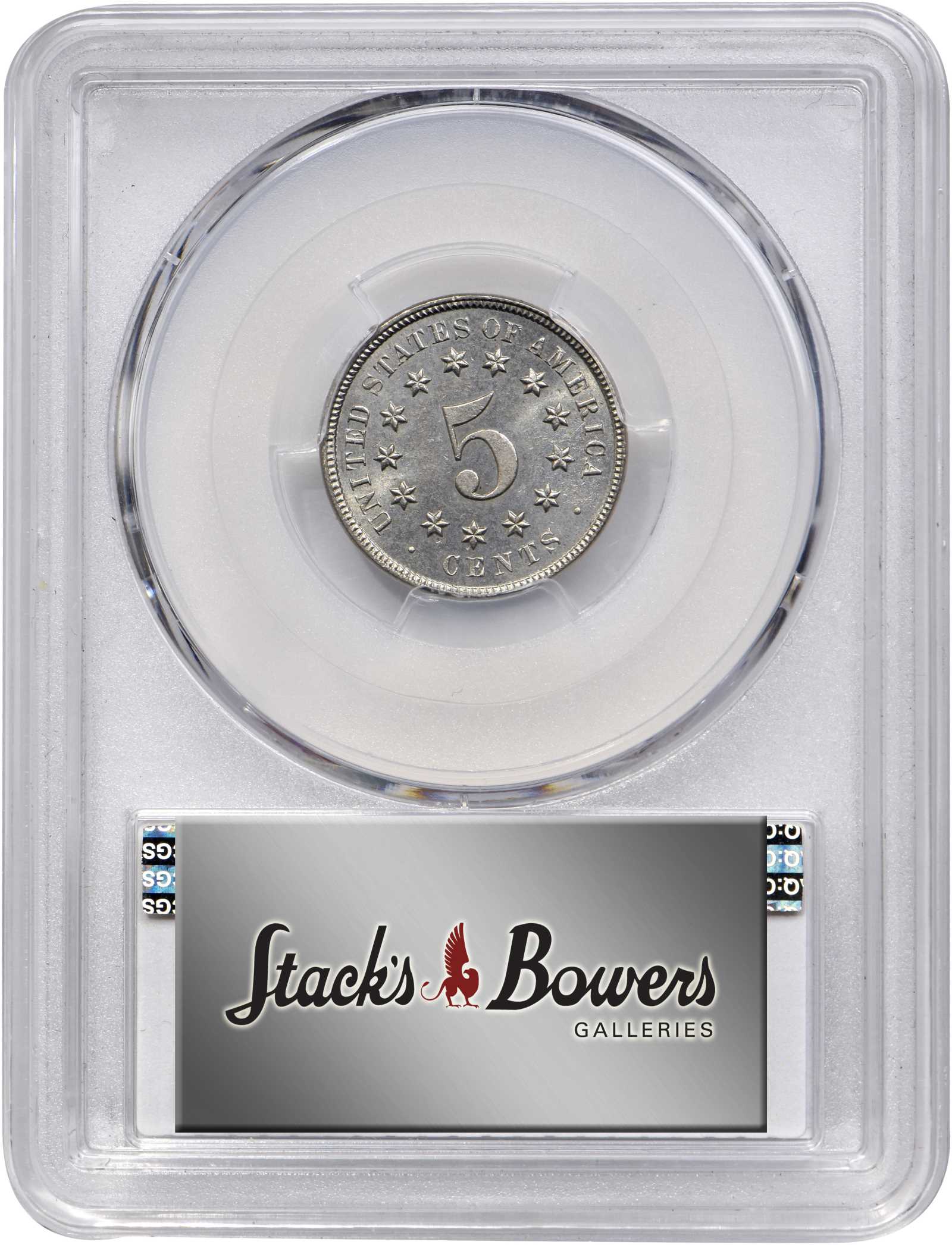 1873 5c Doubled Die Obverse, Closed 3, FS-102 MS63 CAC thumbnail 6