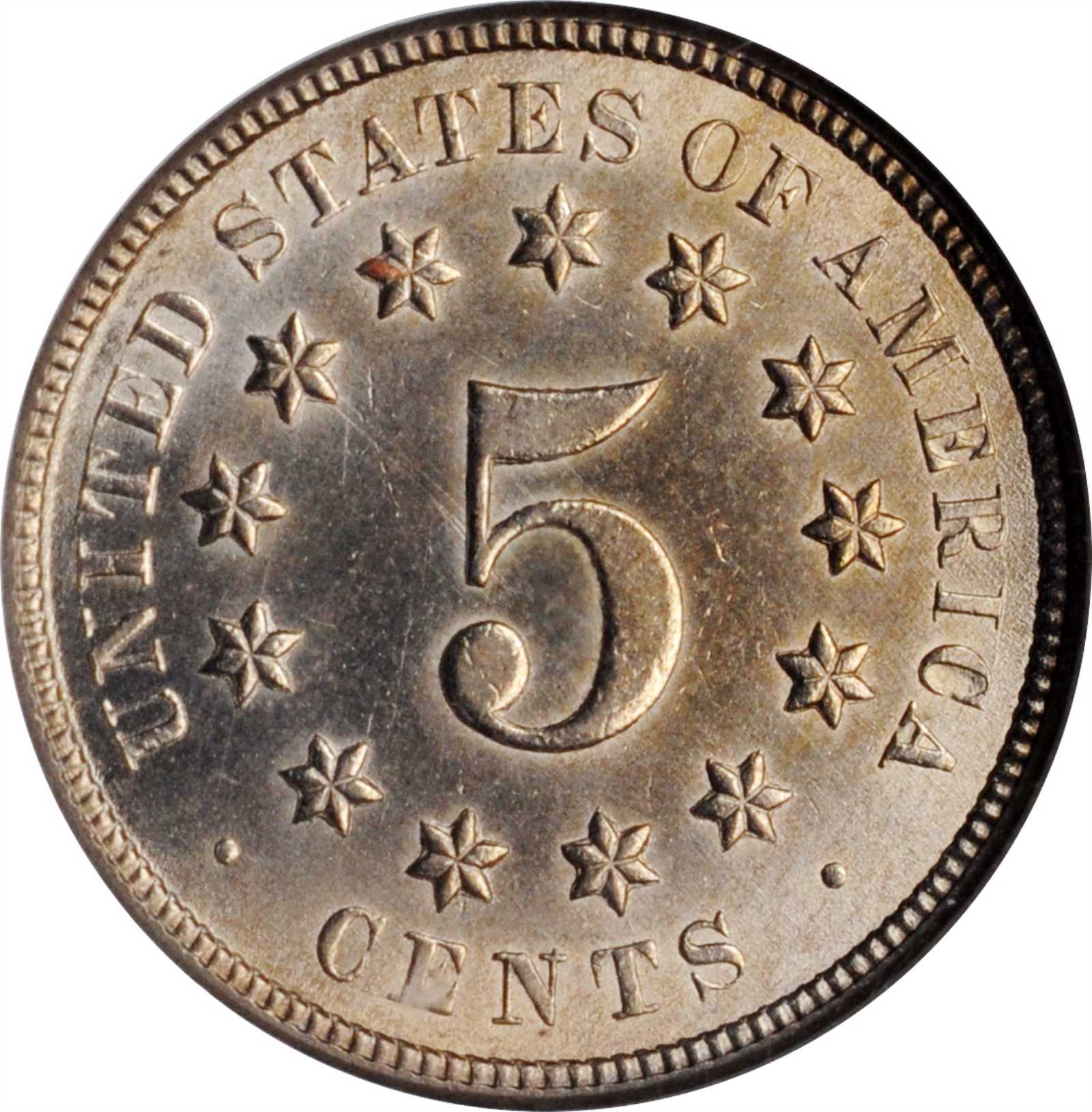 1871 5c Repunched Date, FS-301 F12 CAC thumbnail 4