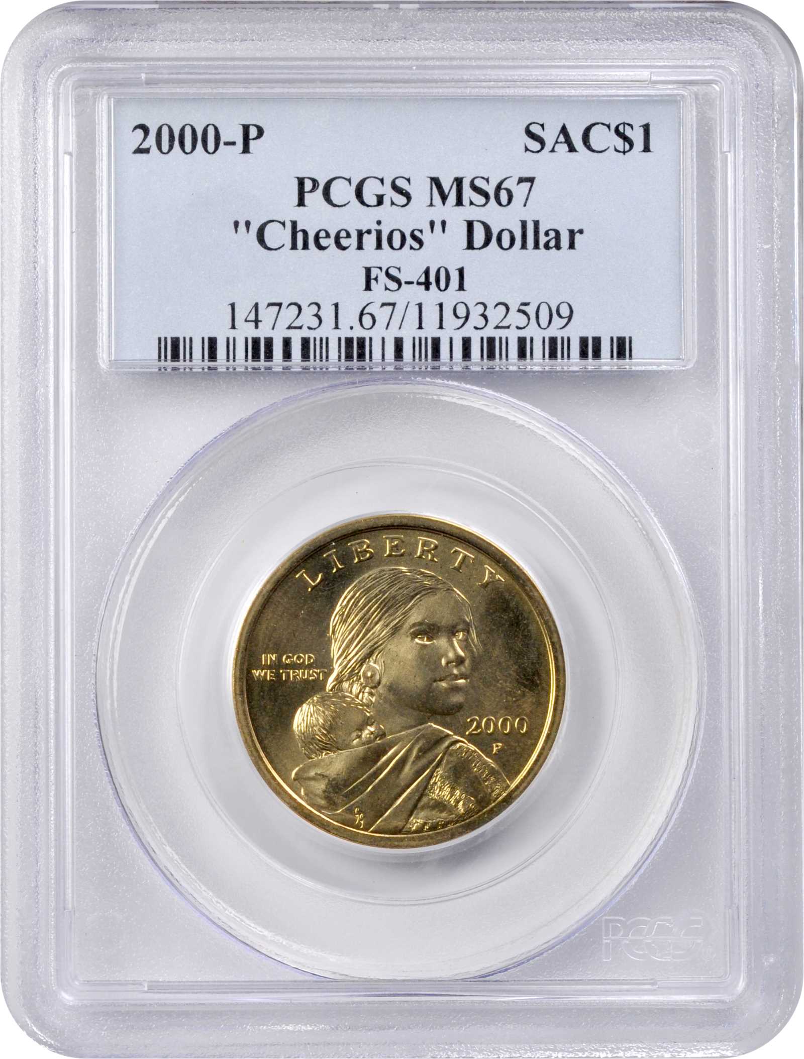 2000-P $1  Sacagawea, Cheerios, FS-902 AU58 thumbnail 10