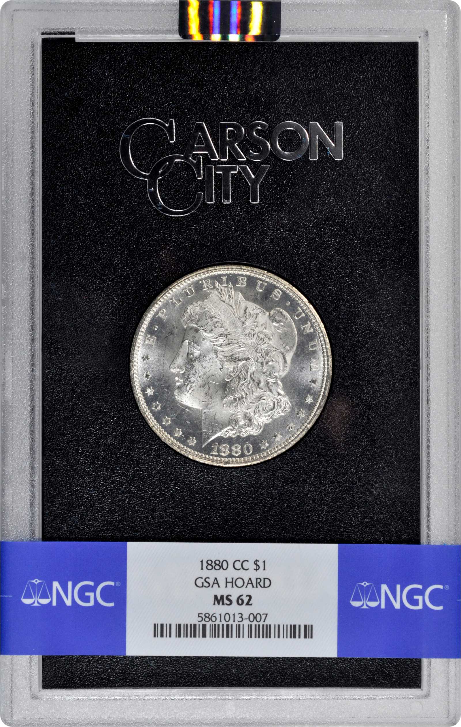 1880-CC $1  GSA Hoard, 8/Low 7 MS61 thumbnail 3