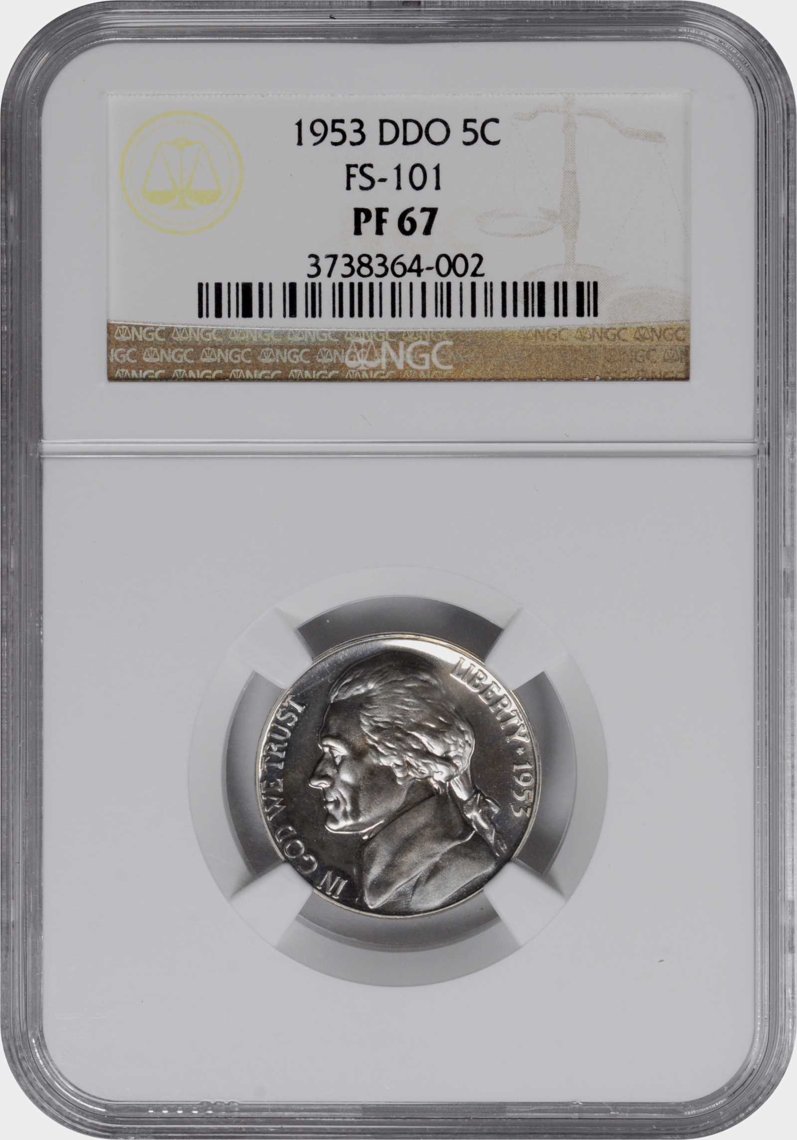 1953 5c PR67 CAC thumbnail 9