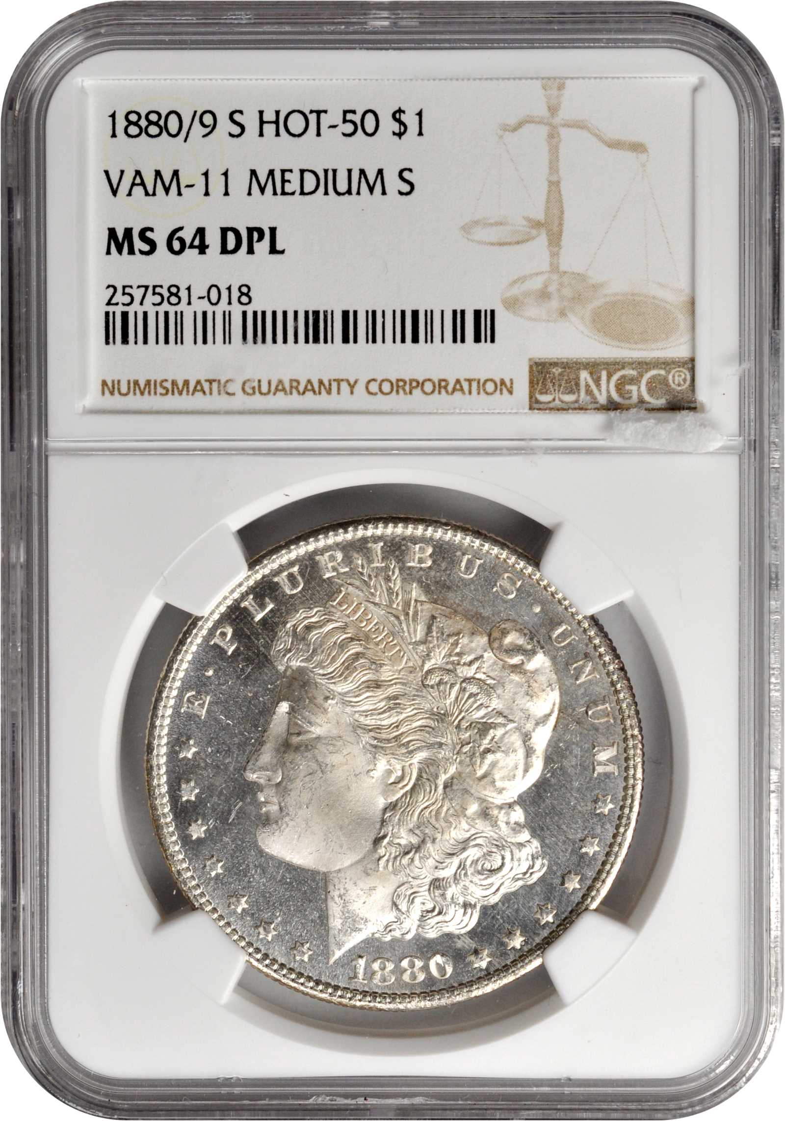 1880/9-S $1  Overdate, VAM-11 MS DMPL MS64 DMPL thumbnail 6