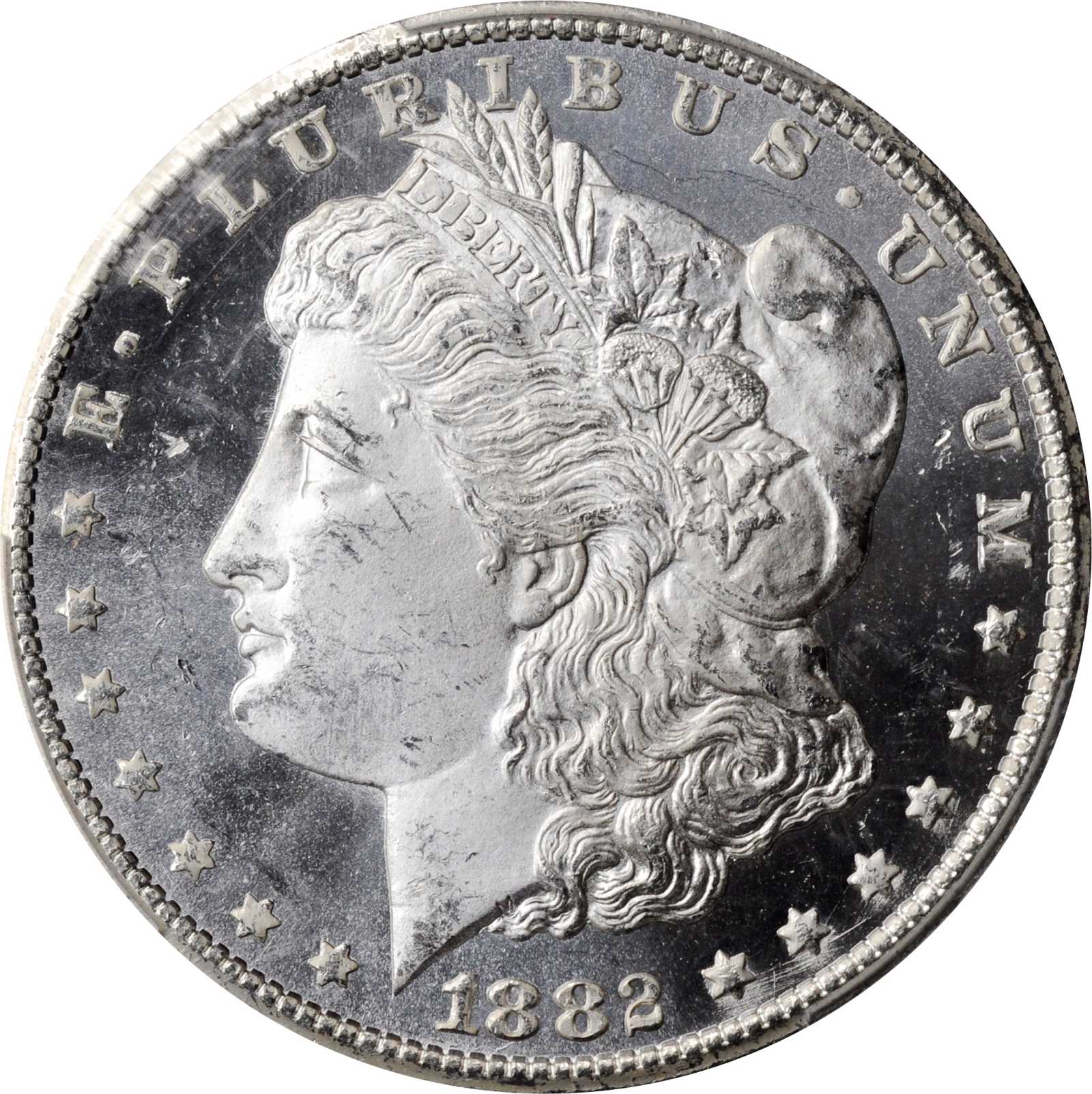 1882-CC Morgan Silver Dollar. VAM-2. Hit List. Misplaced Date. MS-65 DMPL (PCGS).