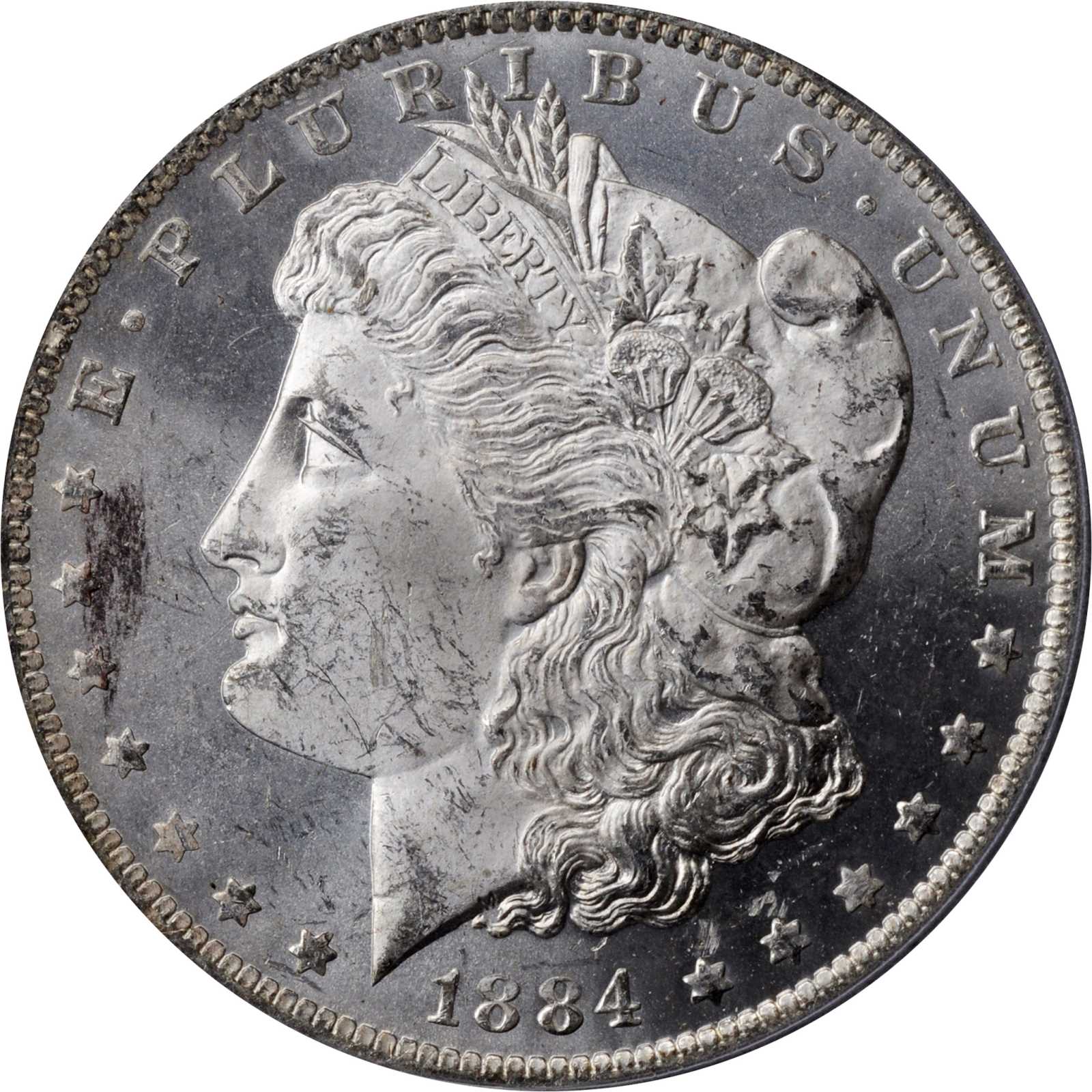 1884-O/O Morgan Silver Dollar. VAM-6. Top 100 Variety. Repunched Mintmark. MS-63 PL (PCGS).