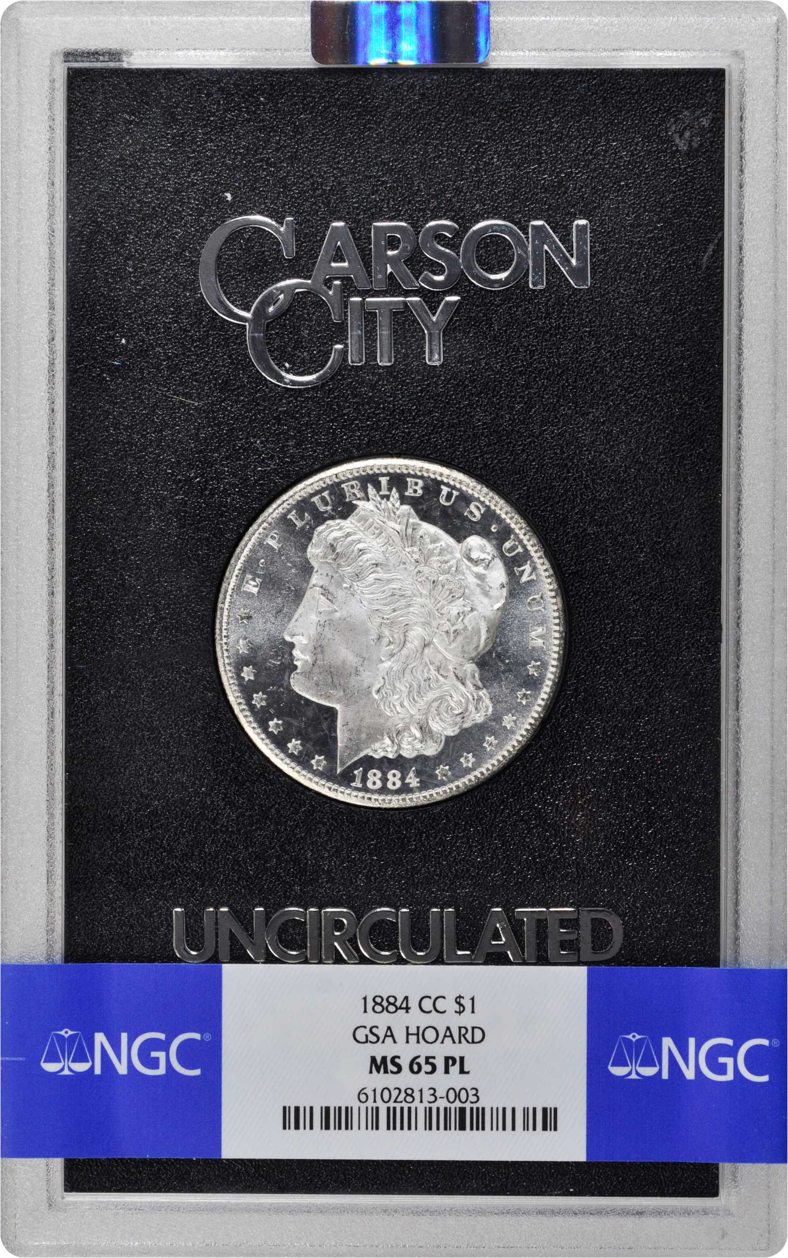 1884-CC $1  GSA Hoard, Hard package MS PL MS65 PL CAC thumbnail 9