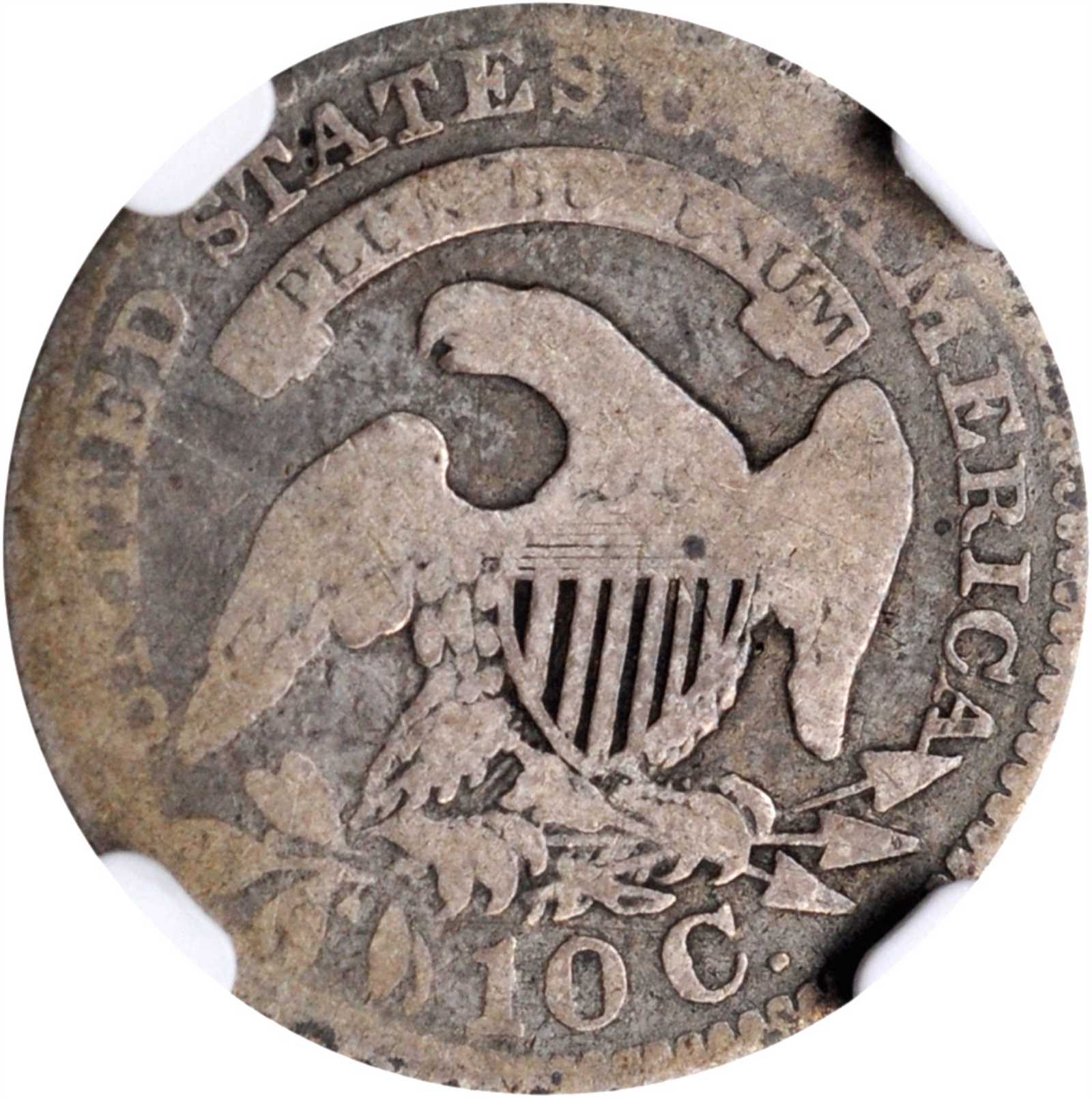 1828 10c Small Planchet, Small Date F12 CAC thumbnail 14
