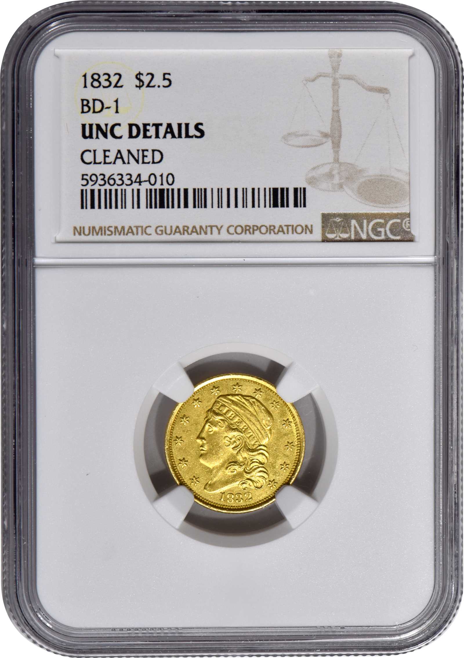1832 $2 1/2 BD-1 AU50 thumbnail 14