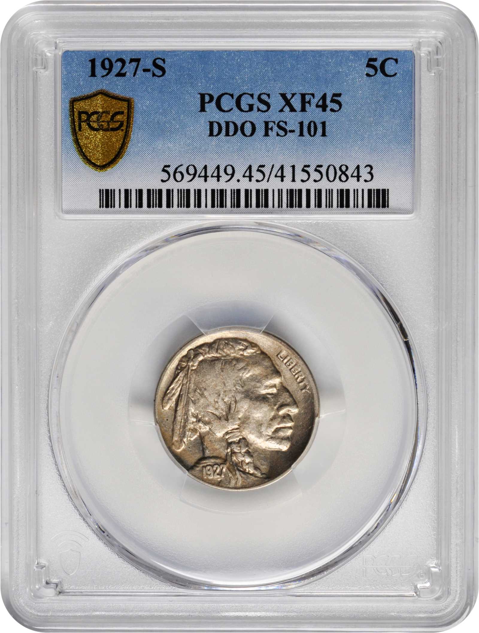 1927-S 5c Doubled Die Obverse, FS-101 MS60 thumbnail 3
