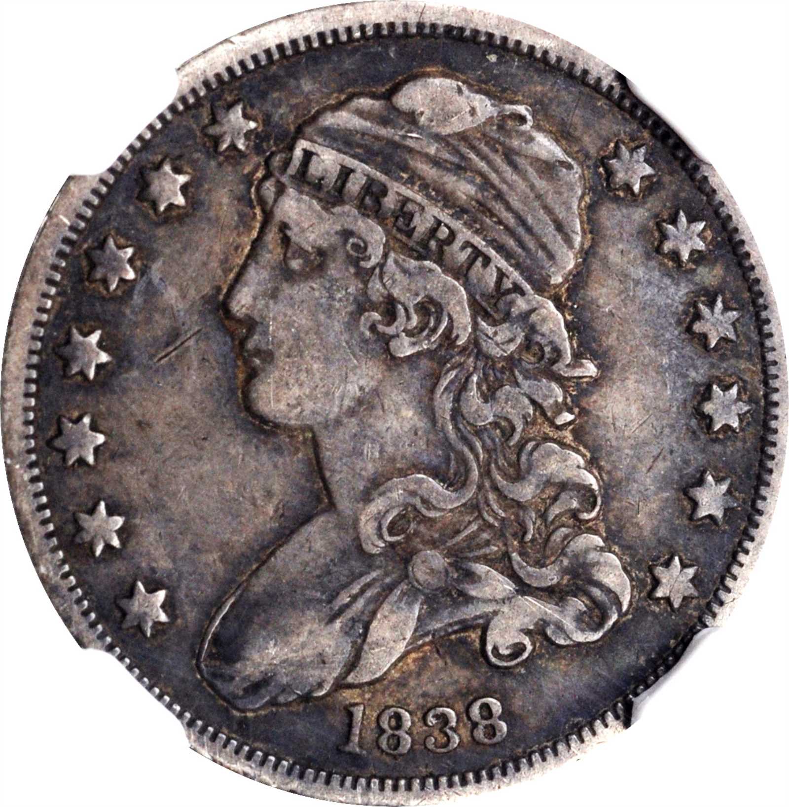 1838 Capped Bust Quarter. B-1. VF Details--Obverse Scratched (NGC).