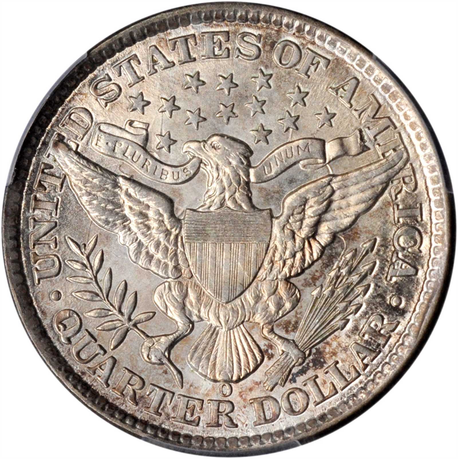 1892-O 25c Clashed Dies, Covered E Rev, FS-401/901 AU55 CAC thumbnail 4