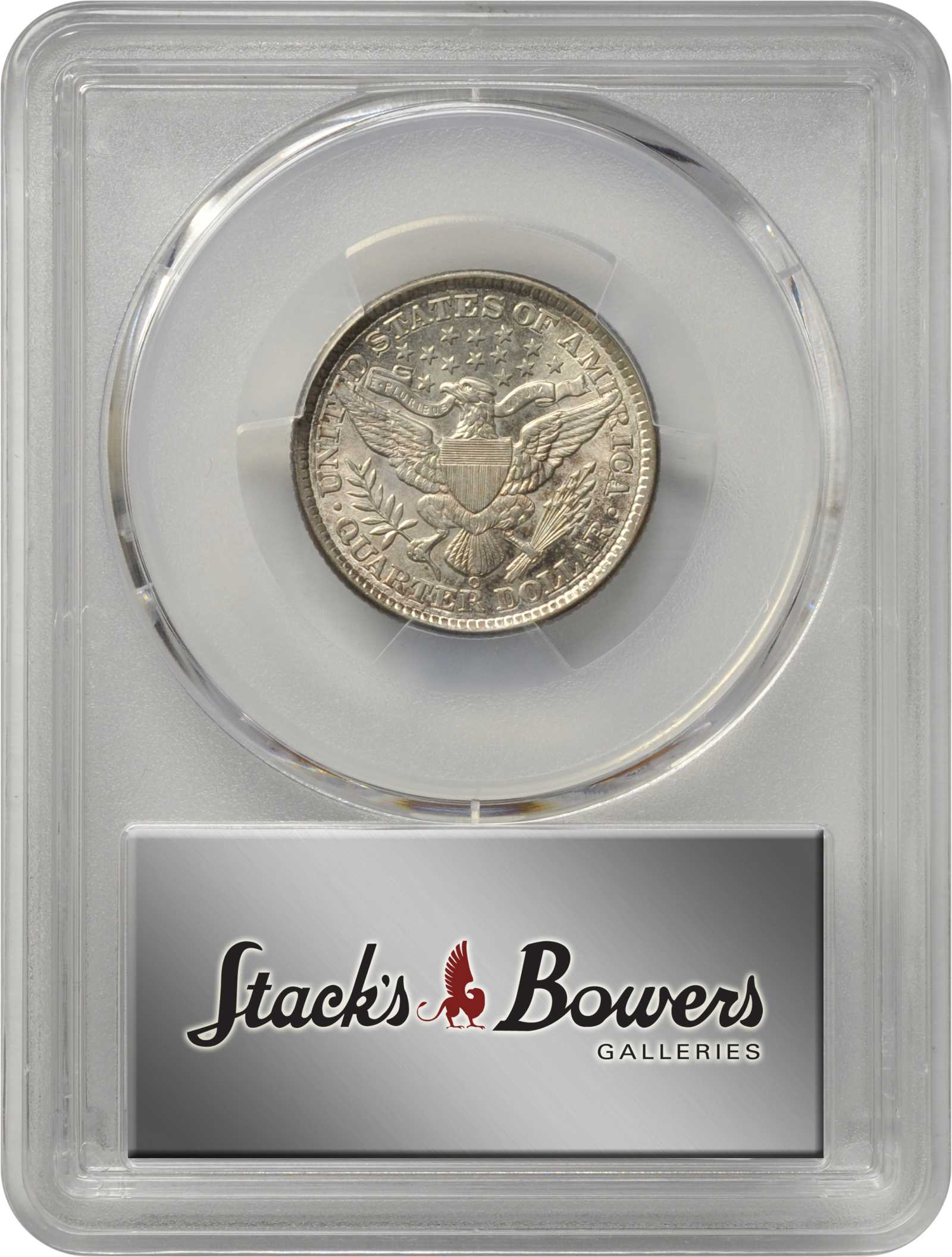 1892-O 25c Clashed Dies, Covered E Rev, FS-401/901 AU55 CAC thumbnail 6