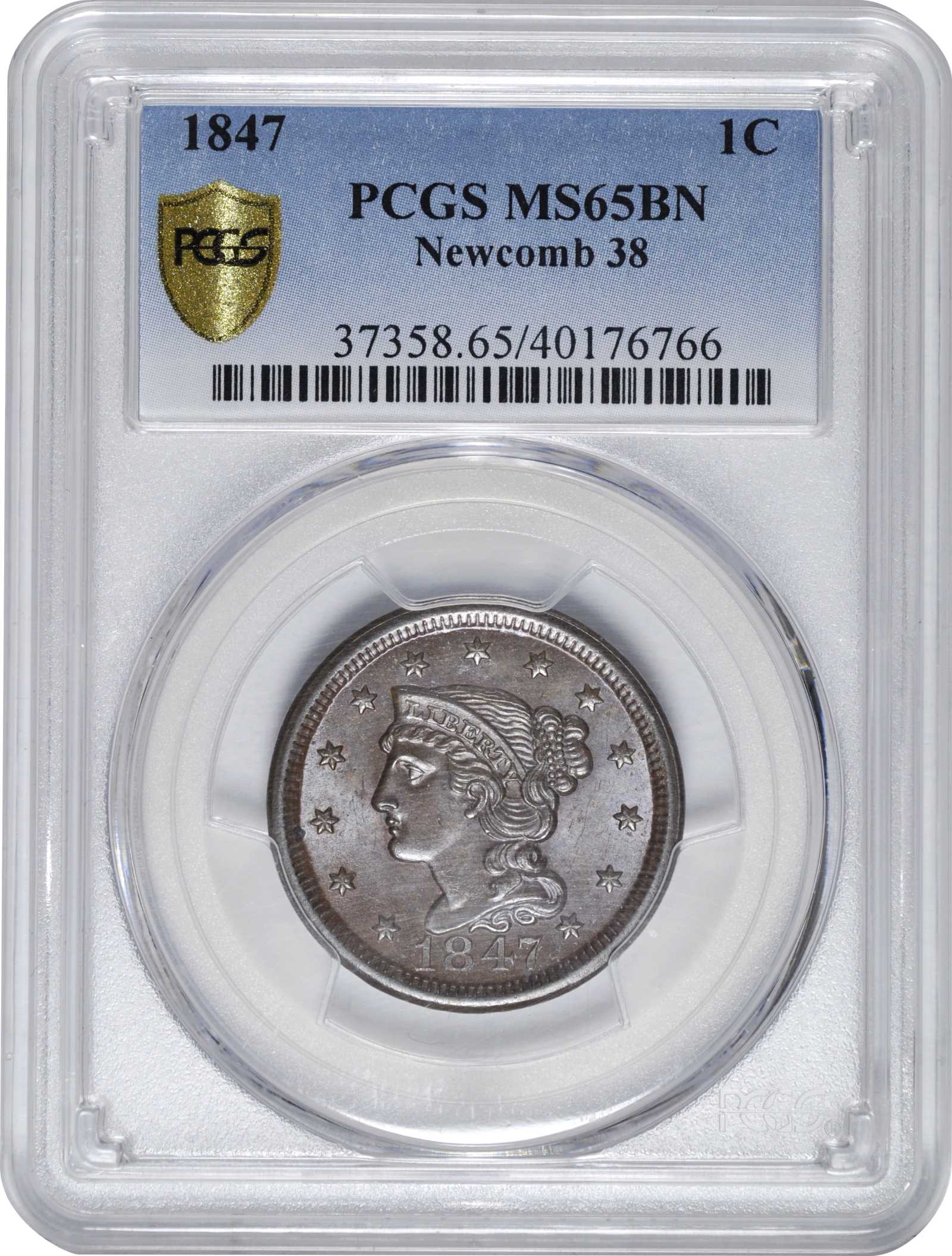 1847 1c N-38 MS BN thumbnail 20