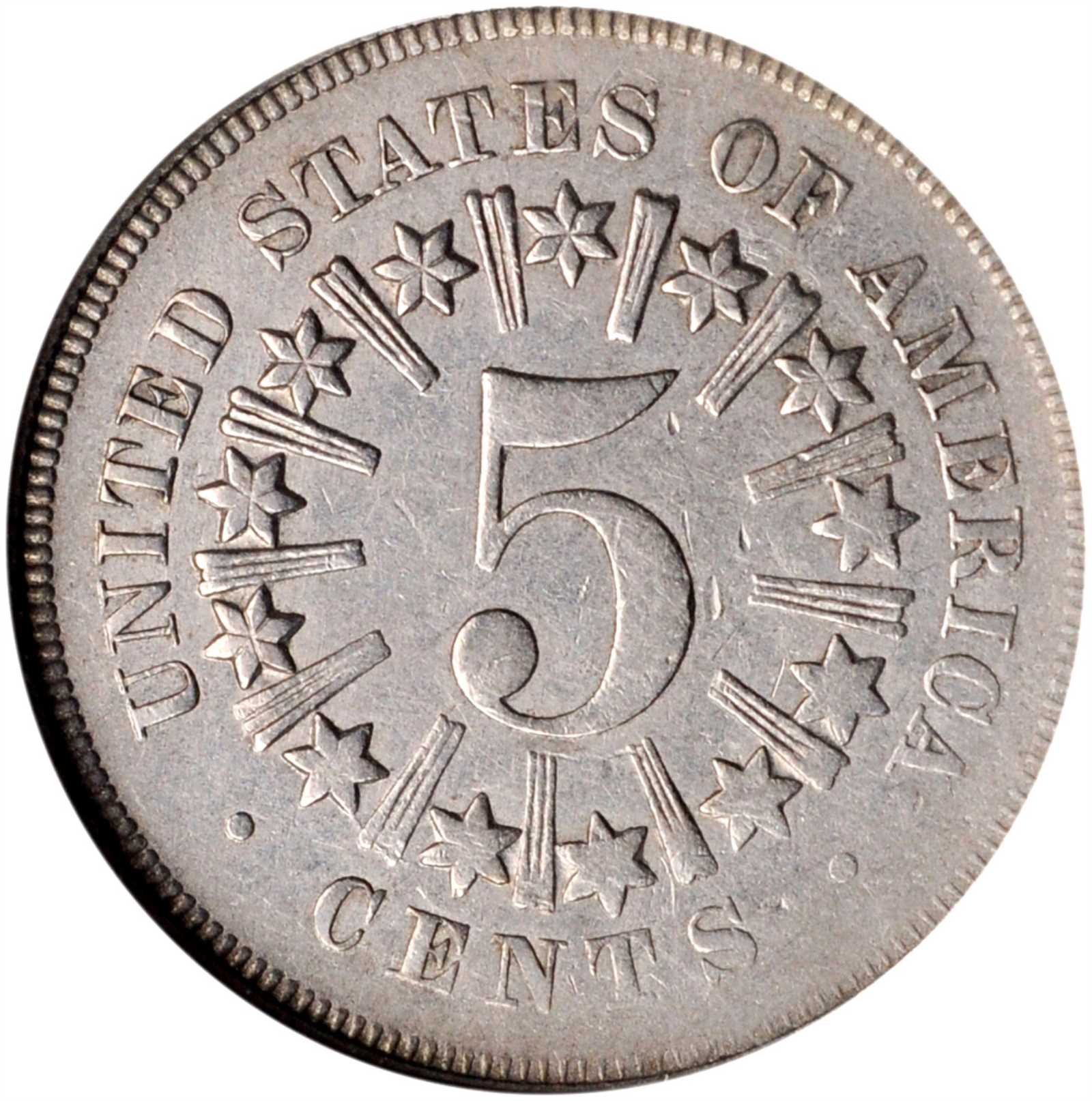 1866/1866 5c Rays, Repunched Date, FS-302 VG8 thumbnail 5