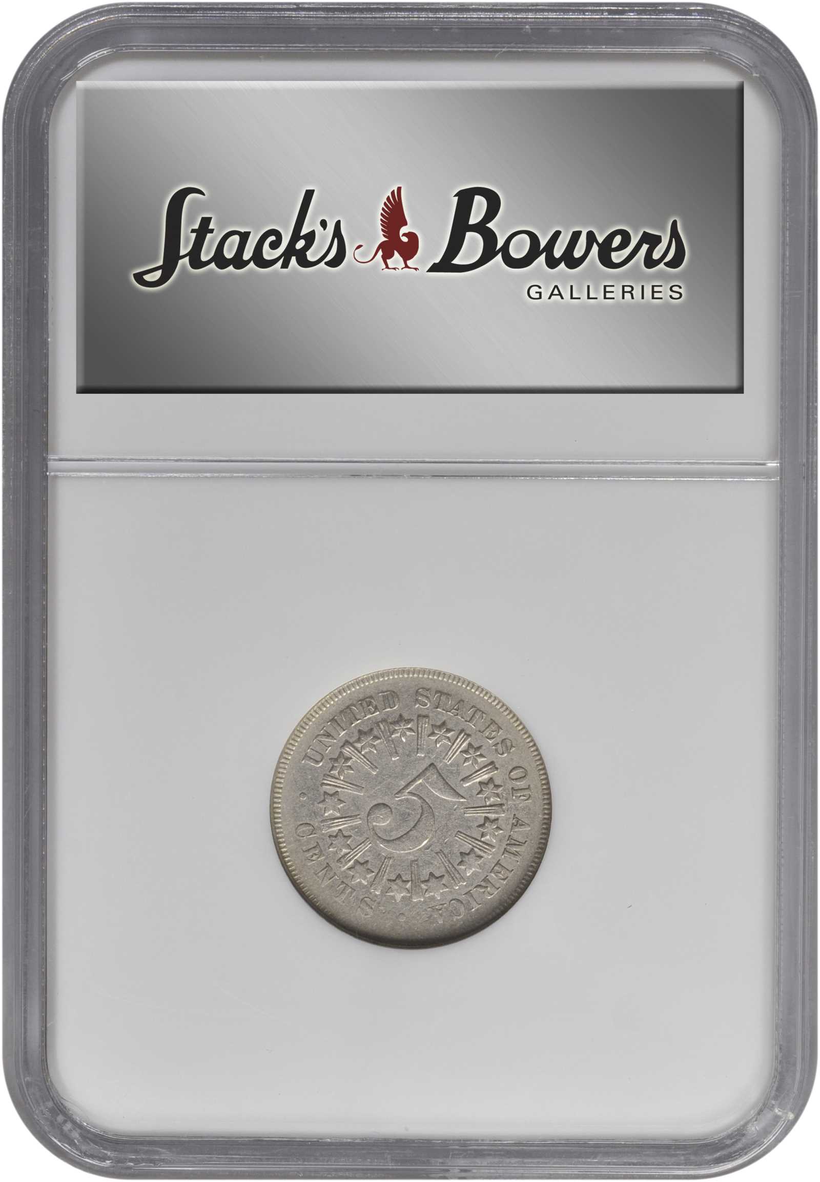 1866/1866 5c Rays, Repunched Date, FS-302 VG8 thumbnail 7