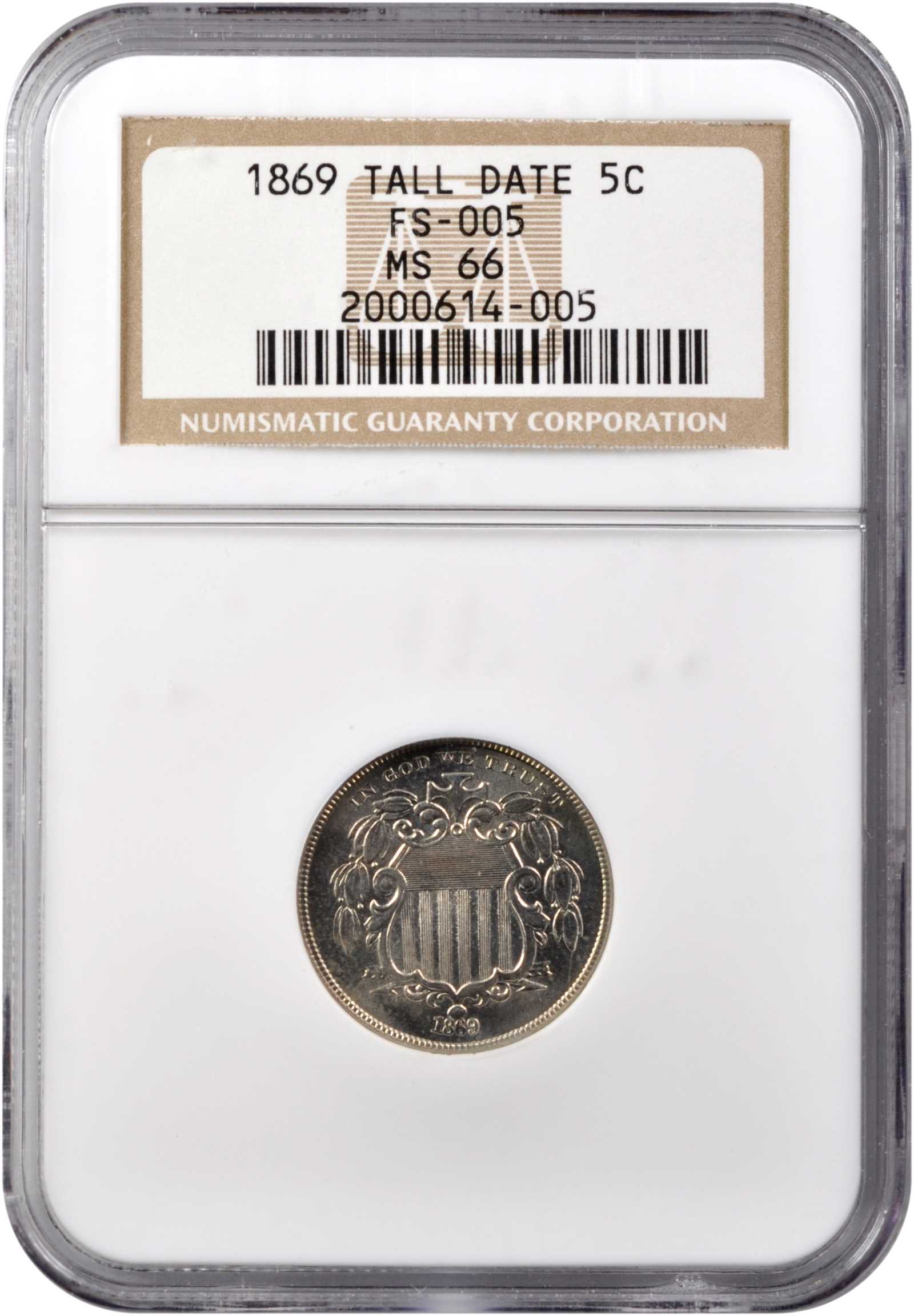 1869 5c Narrow Date, FS-301 VF30 thumbnail 6