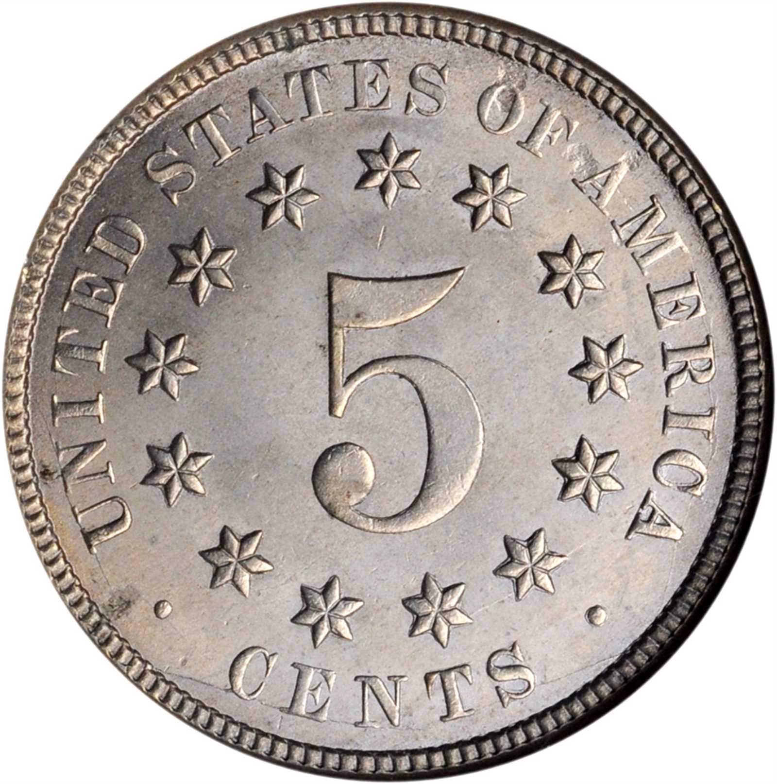 1874 5c Doubled Die Obverse, FS-101 VG10 CAC thumbnail 4