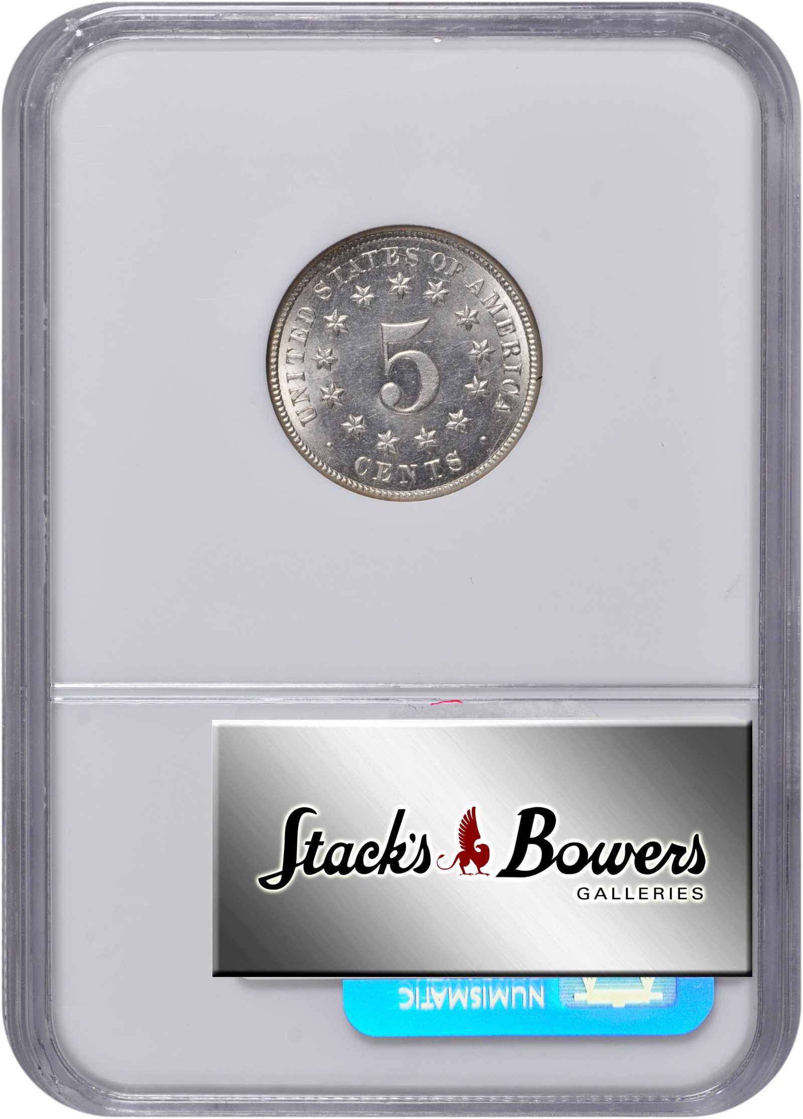 1875 5c Double Die Obverse, FS-103 AG3 CAC thumbnail 5