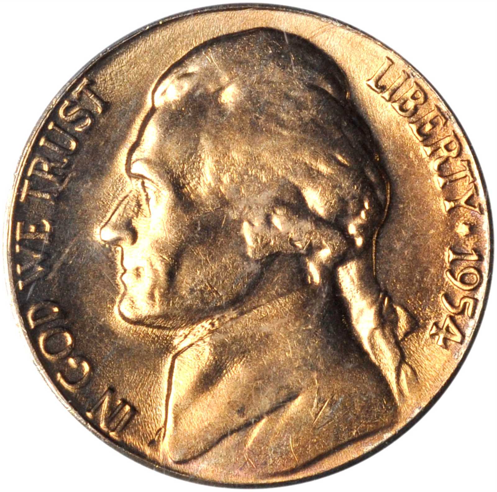 1954-S/D 5c Overmintmark, FS-501 AU50 thumbnail 14