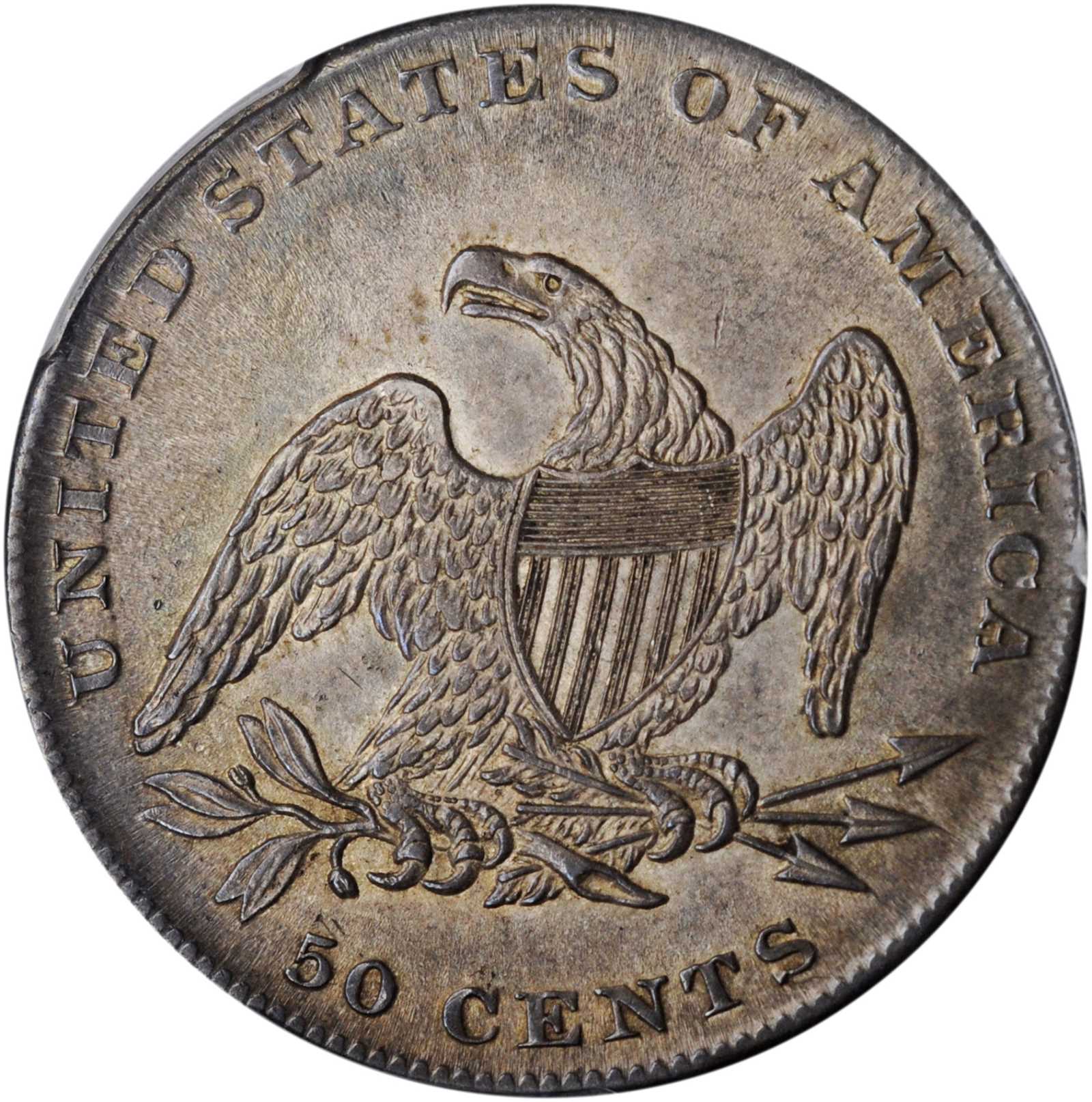 1837 50c Reeded Edge, GR-20 XF45 thumbnail 3