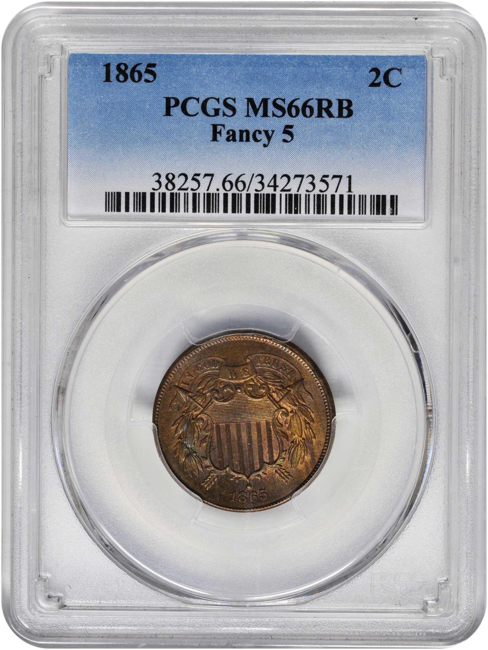 1865 2c Fancy 5 MS RB MS66 RB thumbnail 4