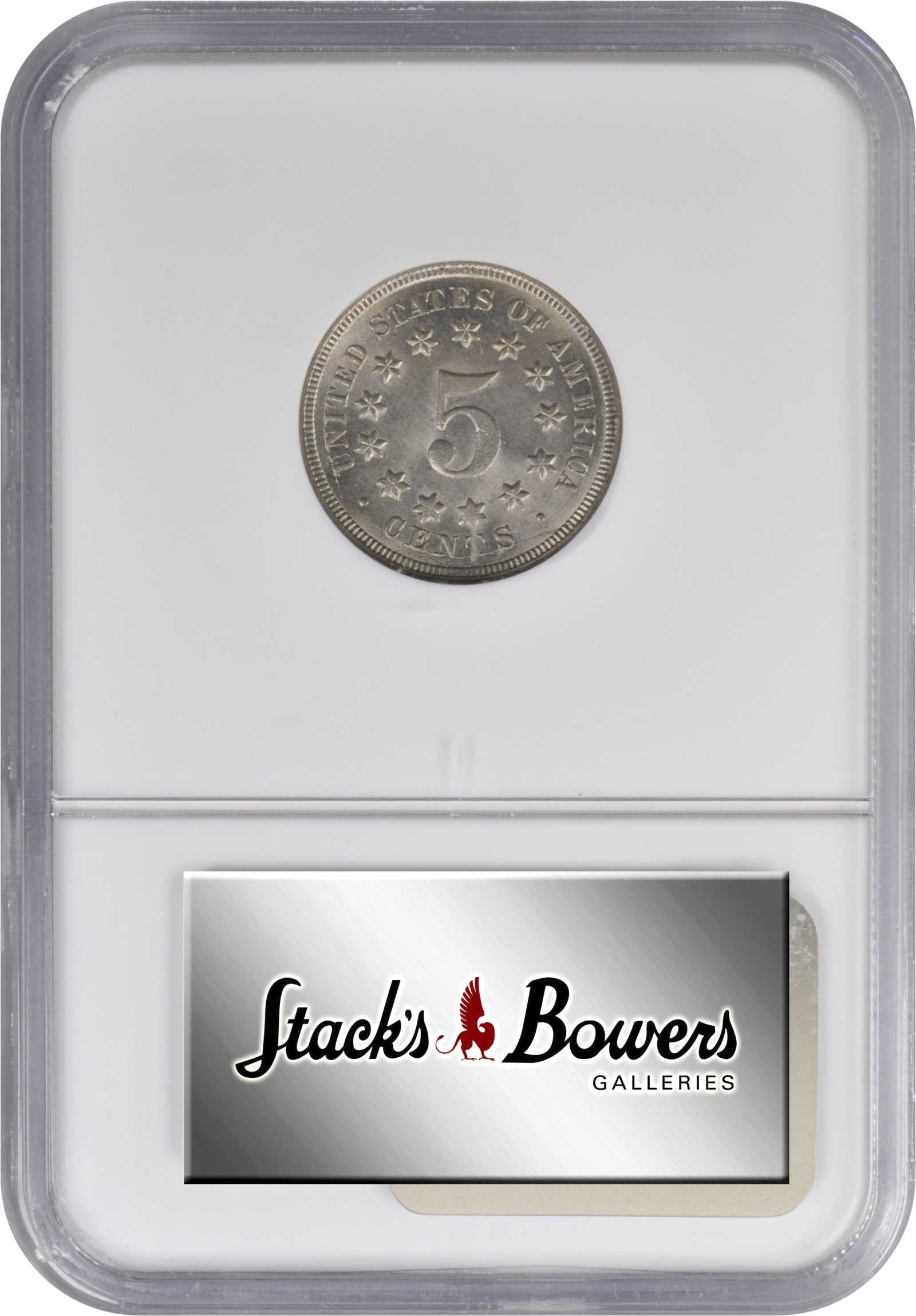 1868 5c Doubled Die Obverse, FS-107 AU50 CAC thumbnail 4
