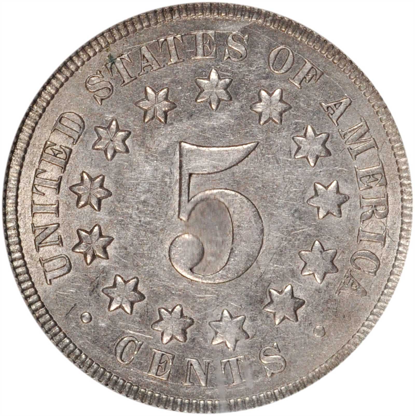1868 5c Doubled Die Obverse, FS-104 AU58 thumbnail 2
