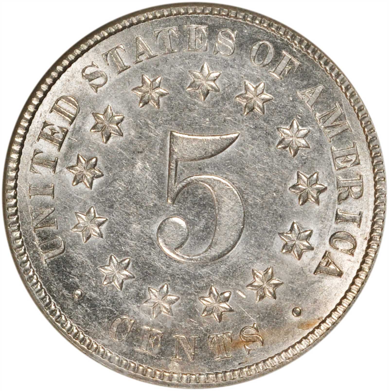 1873 5c Doubled Die Obverse, Closed 3, FS-103 MS65 CAC thumbnail 2