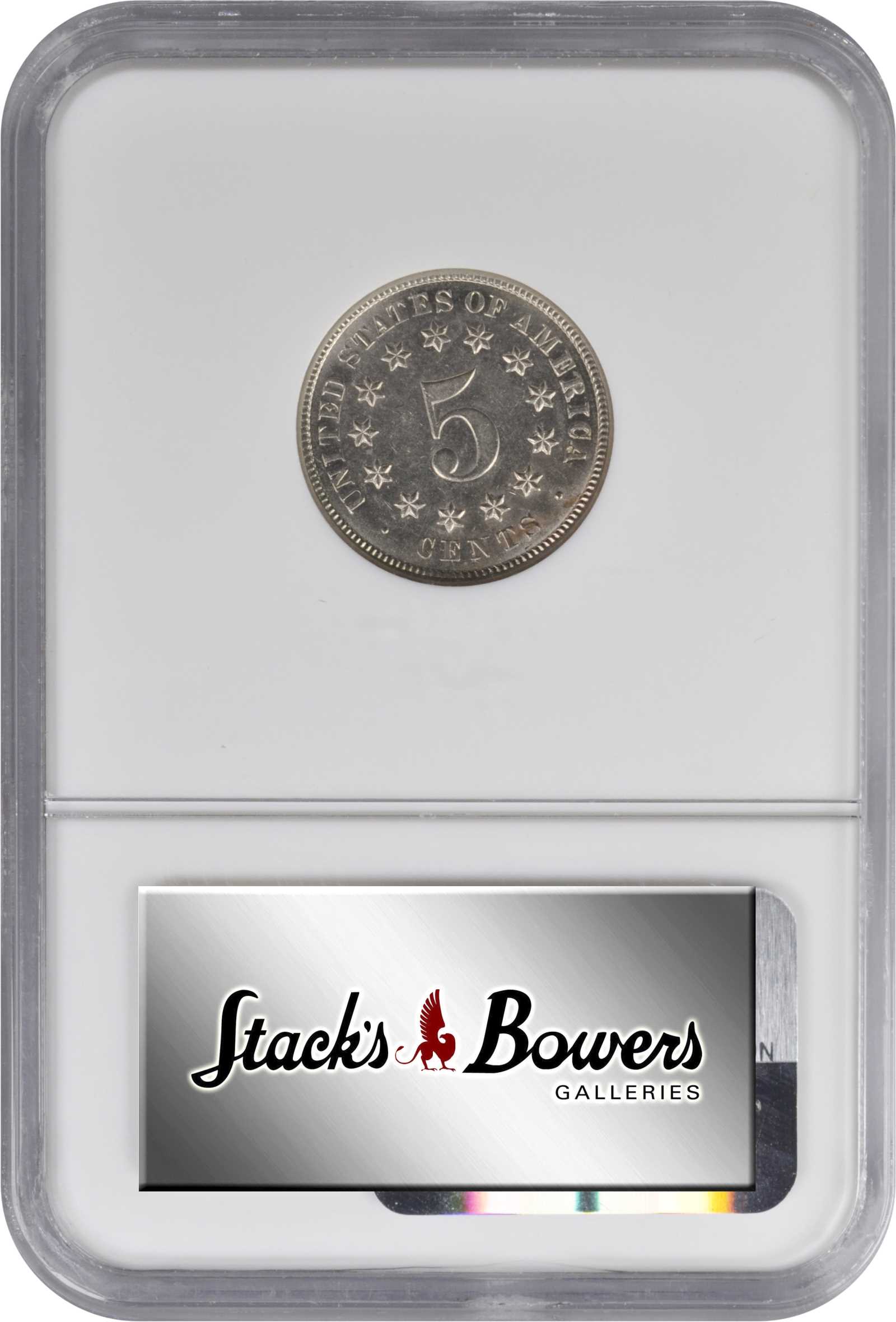 1873 5c Doubled Die Obverse, Closed 3, FS-103 MS65 CAC thumbnail 4