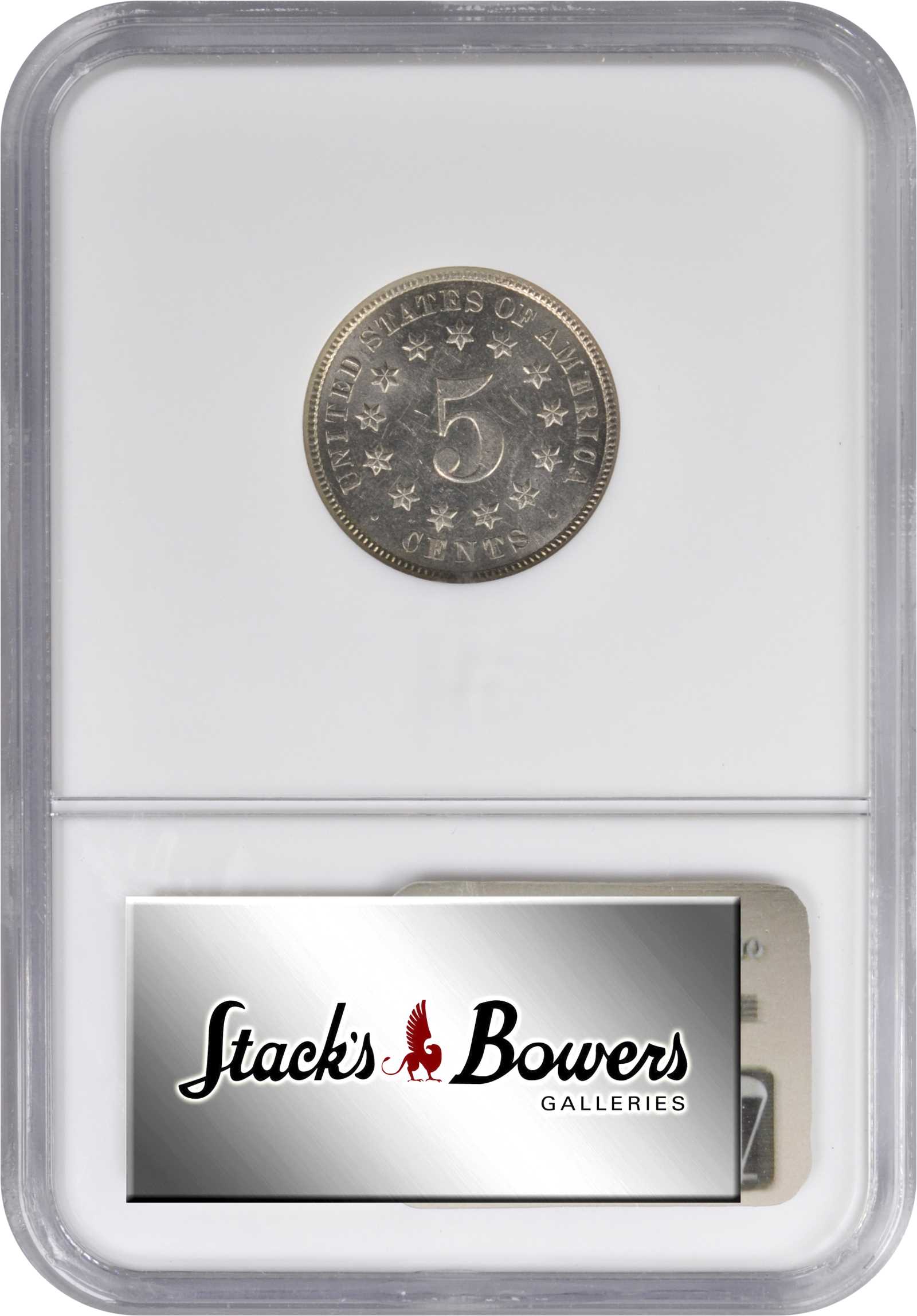 1874 5c Repunched Date, FS-301 AG3 CAC thumbnail 4