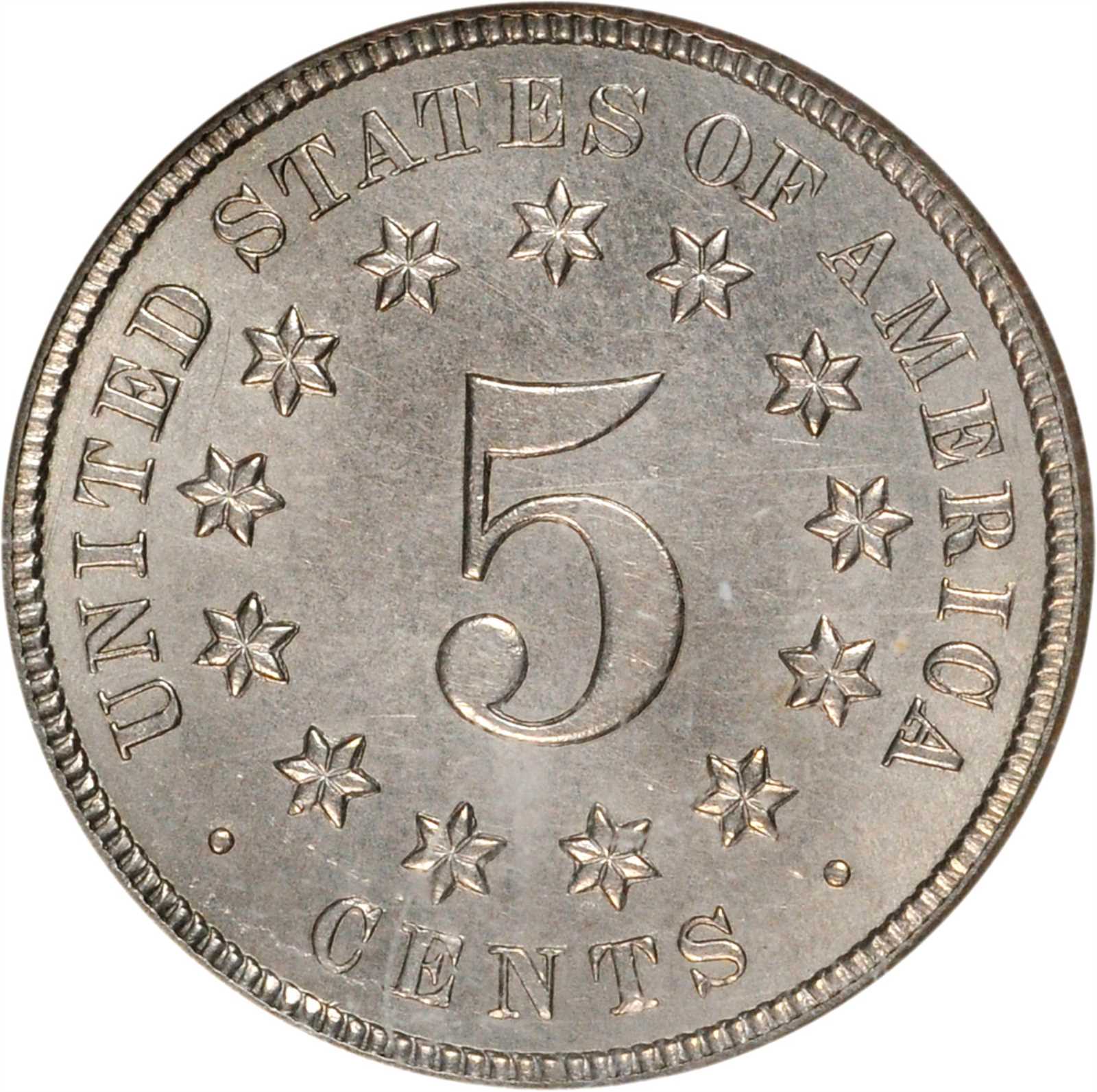 1875 5c Double Die Obverse, FS-101 MS64 thumbnail 2