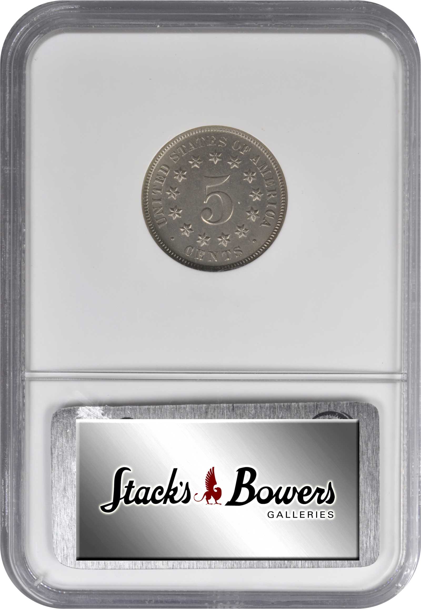 1875 5c Double Die Obverse, FS-101 MS64 thumbnail 4