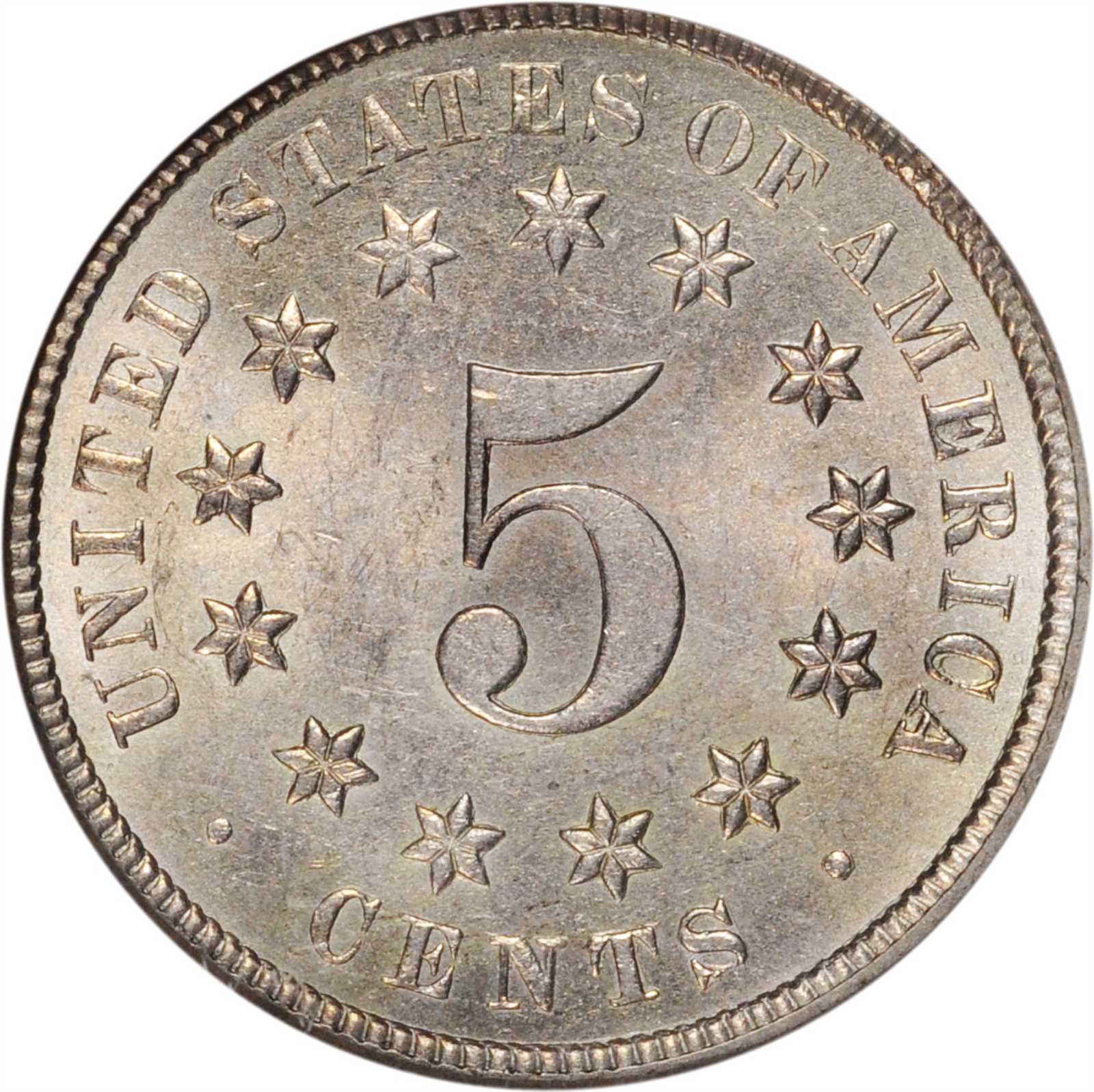 1876 5c Doubled Die Obverse, FS-102 XF45 thumbnail 2