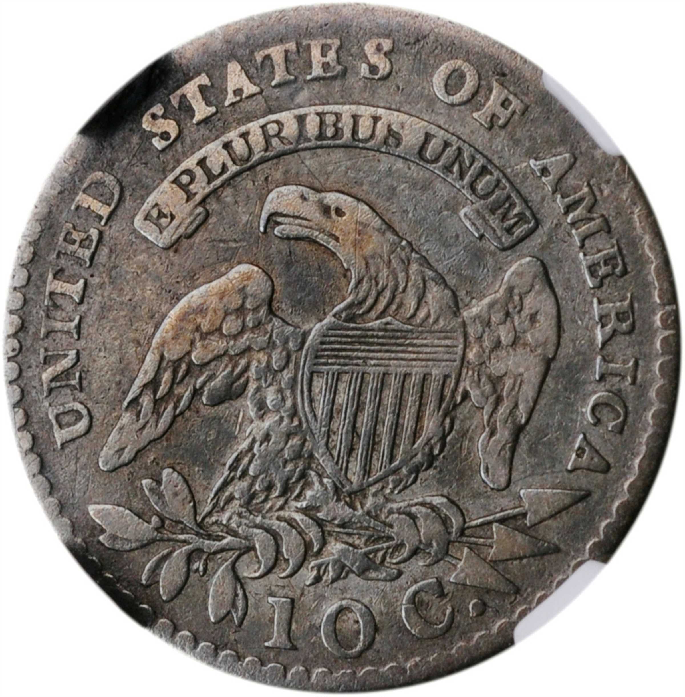 1811/09 10c Overdate, JR-1 AU58 CAC thumbnail 12