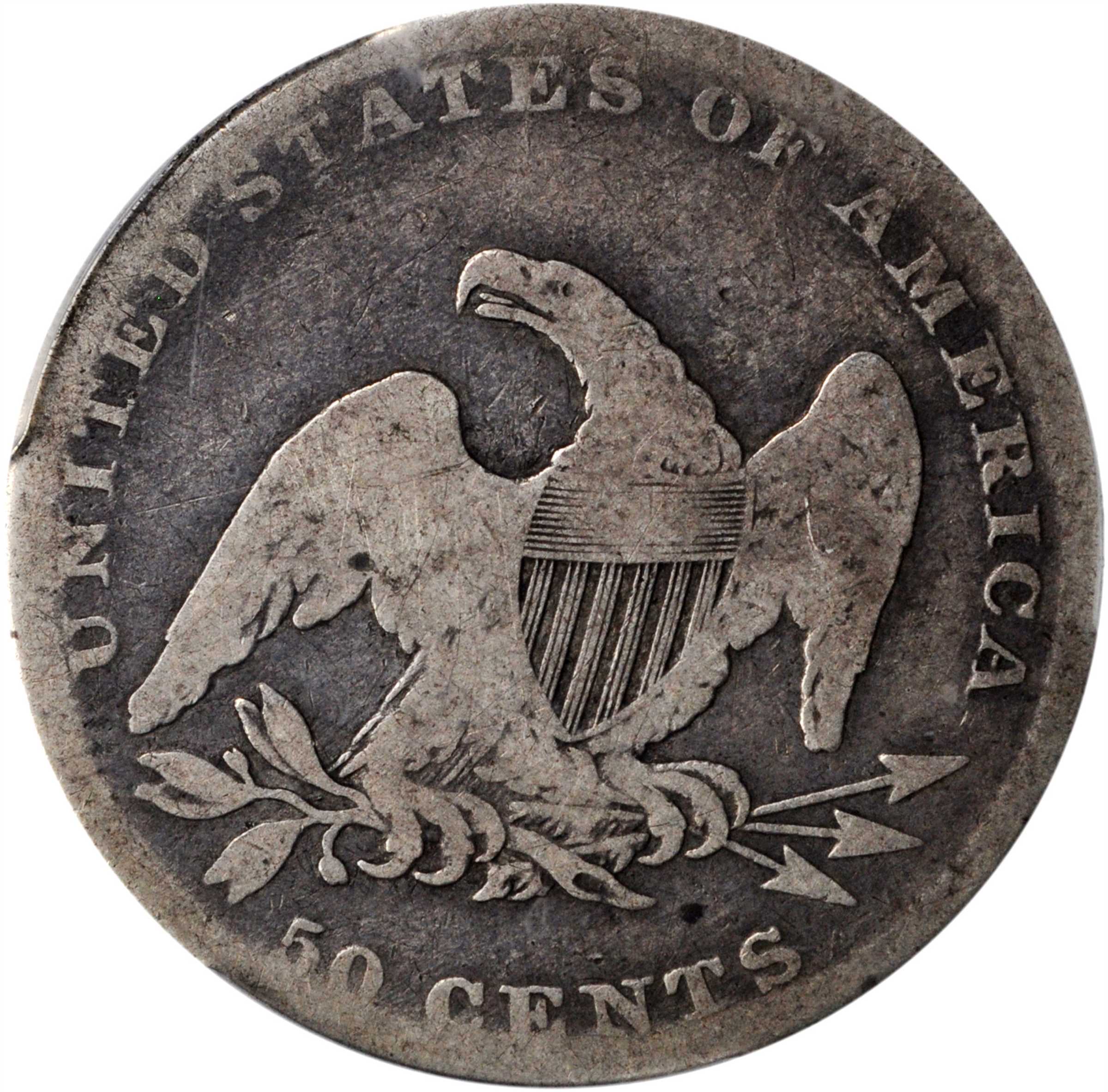 1837 50c Reeded Edge, GR-25 F15 thumbnail 2