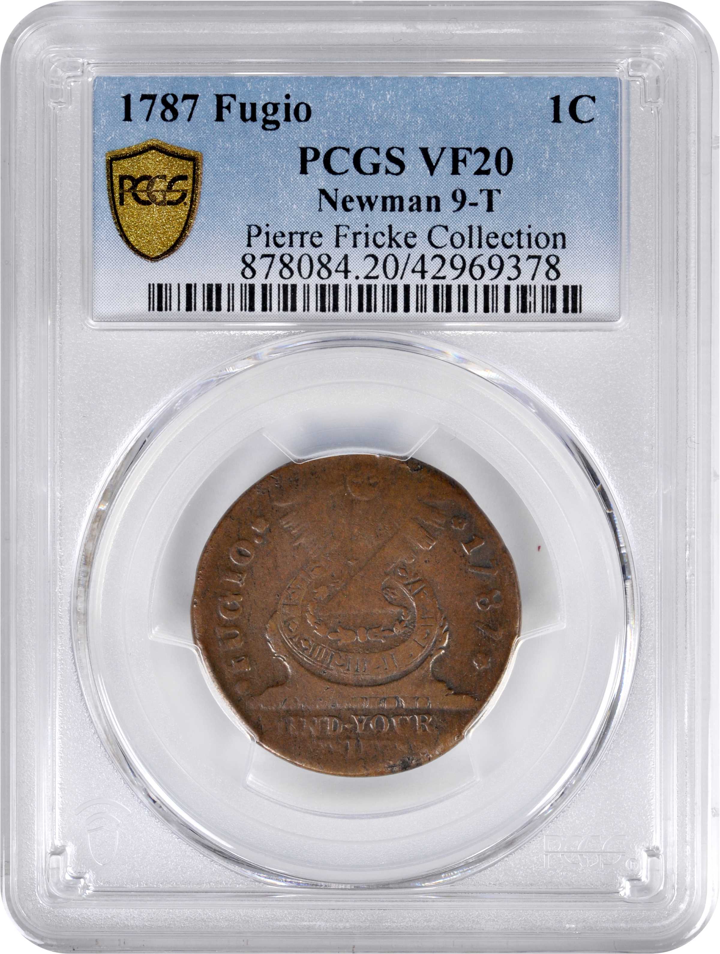1787 Fugio 1c 4 Cinquefoils, STATES UNITED, Newman 9-T MS BN VF20 BN thumbnail 7